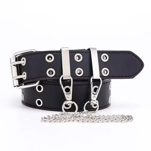 Jewelry Double Ring Belts Double Hole Eyelet Belt Size ONE SIZE - 6 Thumbnail