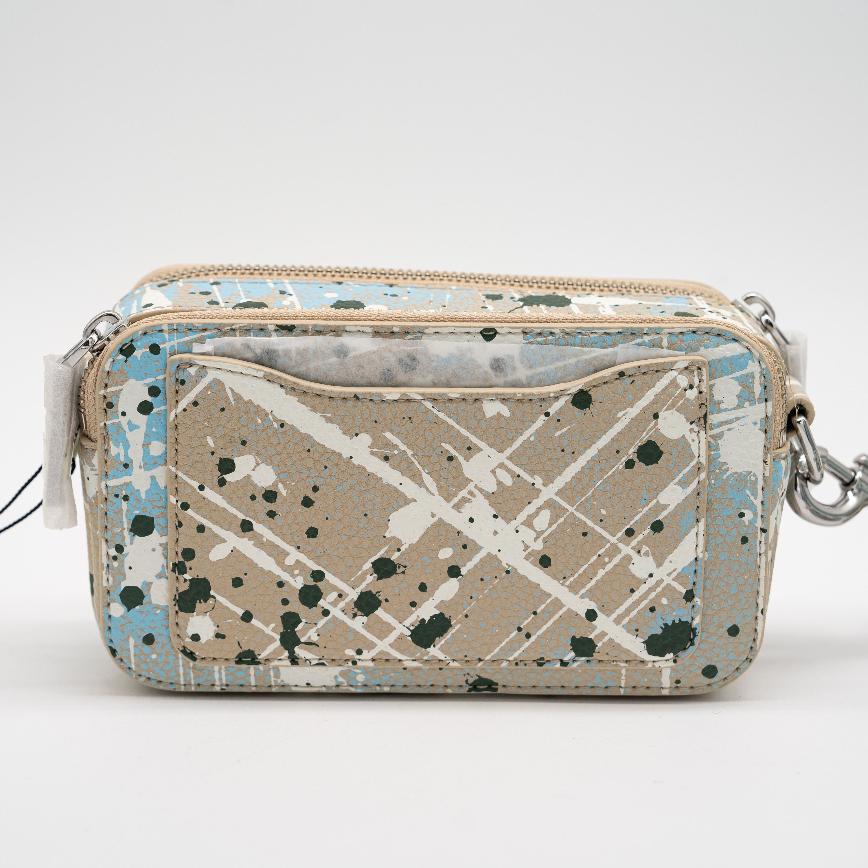 Marc Jacobs Marc Jacobs Paint Splatter Blue Snapshot Bag Shoulder Size ONE SIZE - 2 Thumbnail