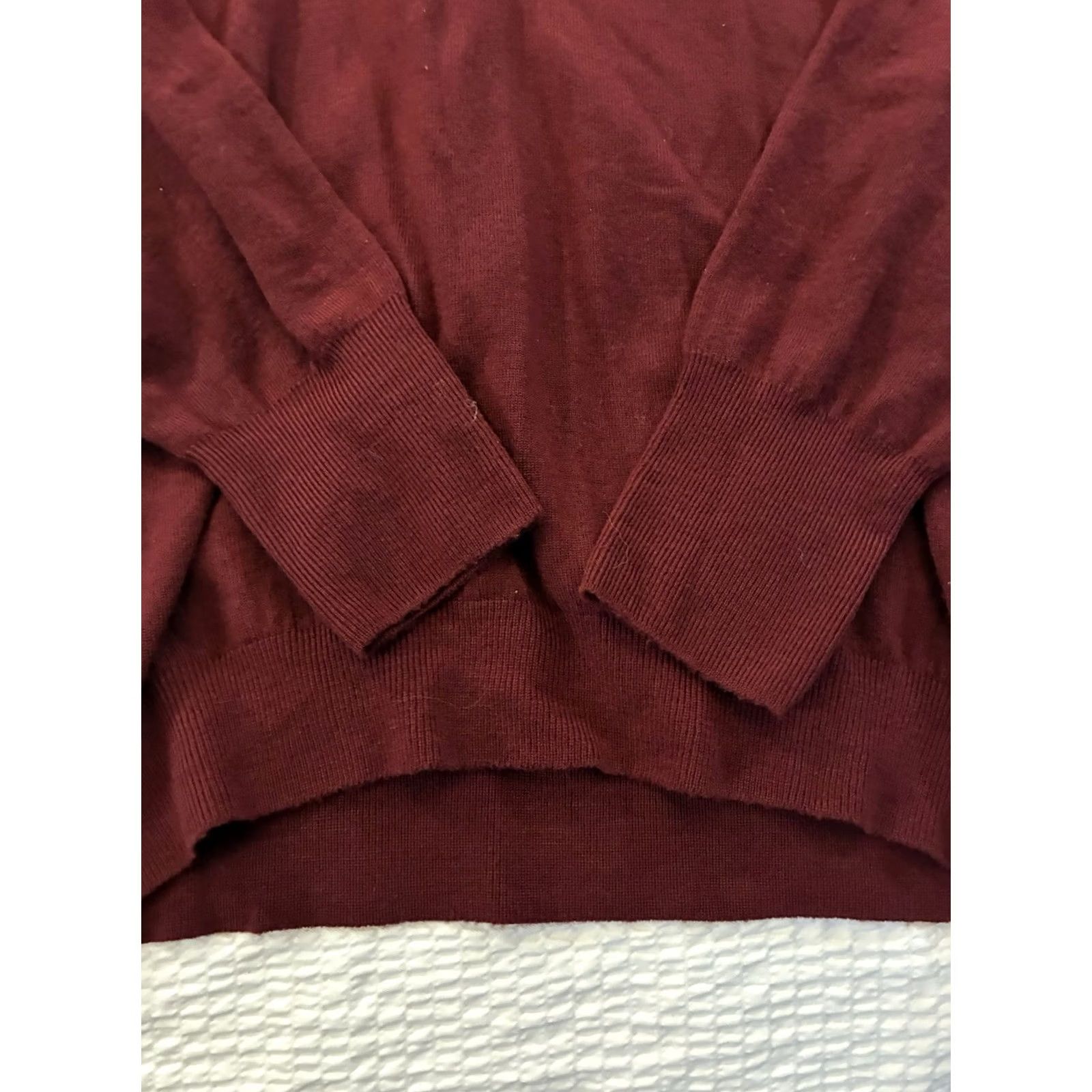 Vintage Tekau Pullover Shirt Mens 2XL Red Henley 100% Wool Long Sleeve Shirt Size XXL / US 16-18 / IT 52-54 - 2 Thumbnail