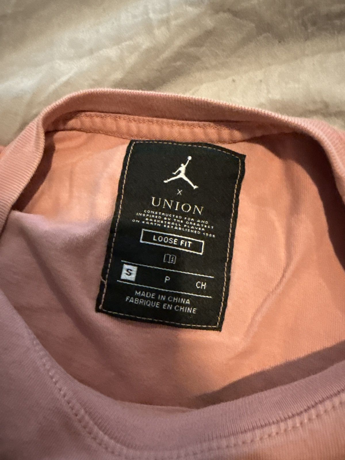 Jordan Brand JORDAN UNION PINK SHORT SLEEVE T SHIRT SIZE S Size US S / EU 44-46 / 1 - 6 Thumbnail