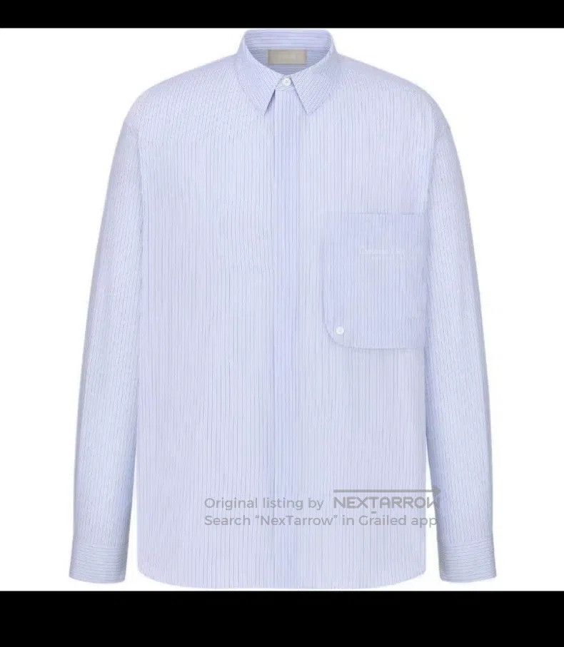 Dior Dior size 37 Striped Embroidery Logo Shirt Size US S / EU 44-46 / 1 - 8 Thumbnail