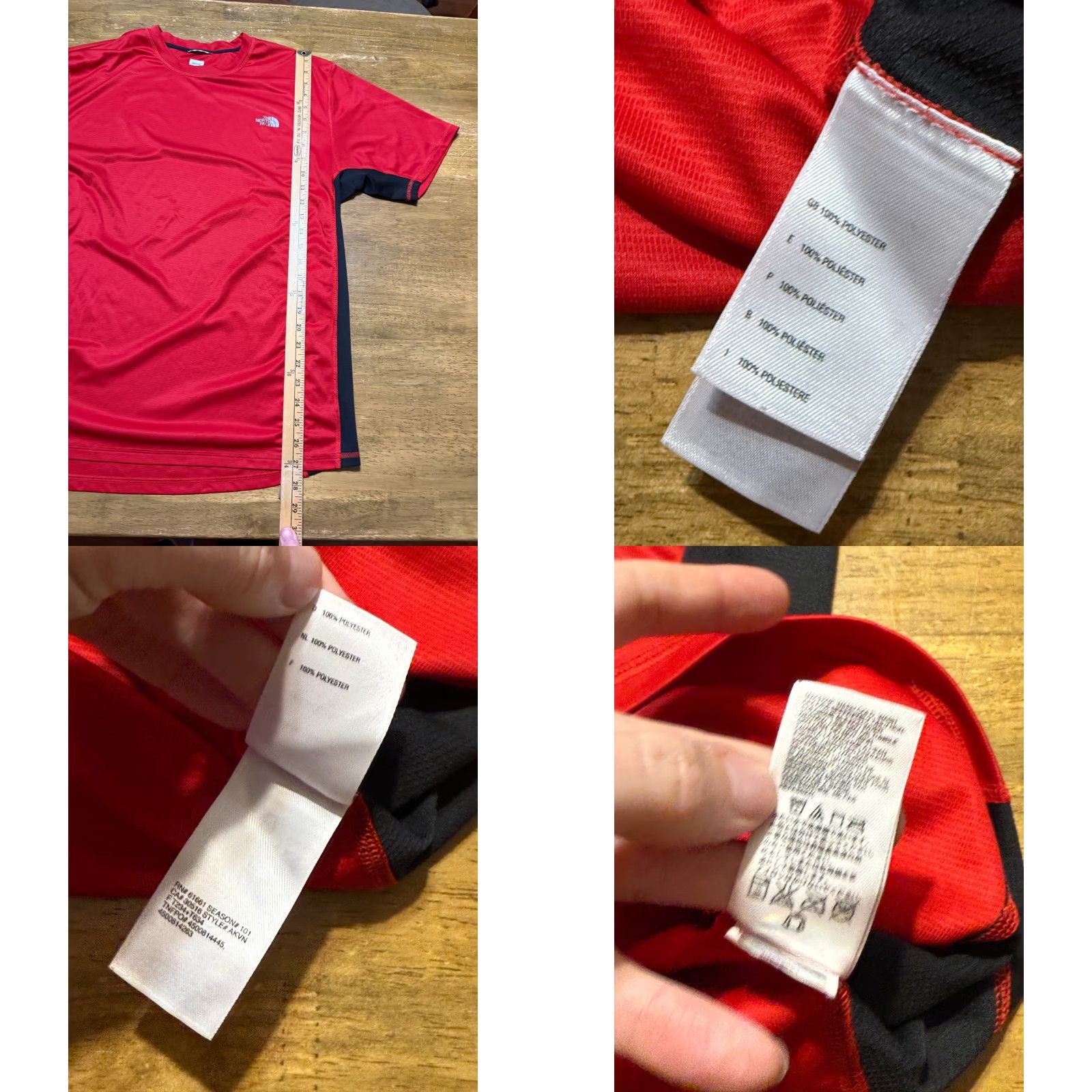 The North Face The North Face Shirt Men's XL Red Black Athletic Wear Crewneck Shirt XL Men's Red The North Face Crewneck athletic wear shirt Size US XL / EU 56 / 4 - 8 Thumbnail
