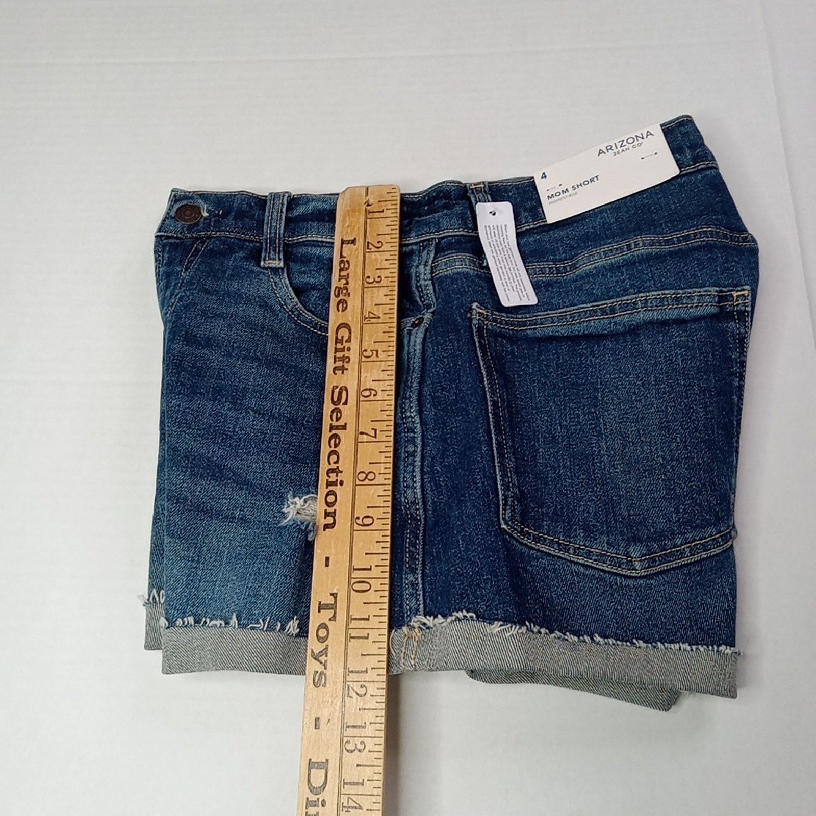 Arizona Jean Co. Arizona Mom Shorts Women's Size 4 Blue High Rise Distressed Size 27" / US 4 / IT 40 - 7 Thumbnail