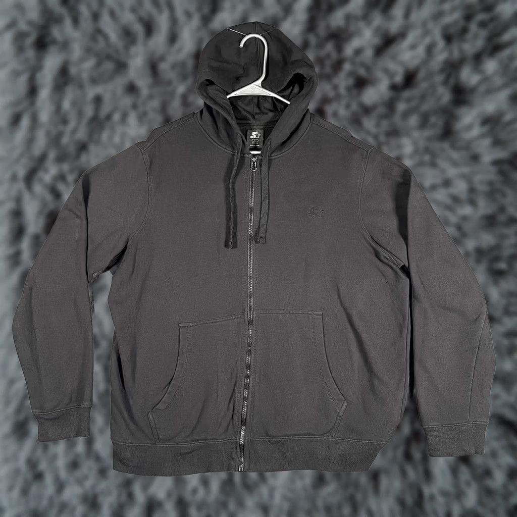 Starter Starter Hoodie Mens L Black Full Zip Fleece Logo Pockets Sweatshirt Size US L / EU 52-54 / 3 - 1 Thumbnail