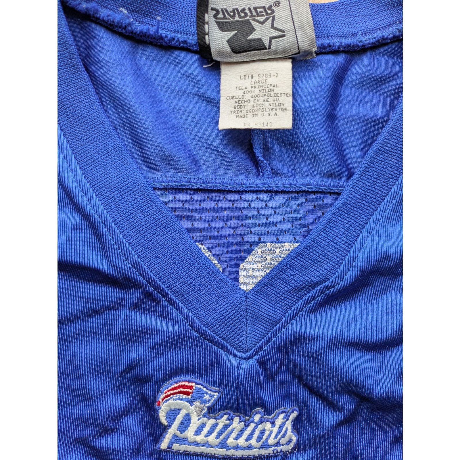 Starter BLEDSOE 90s New England Patriots jersey 48 L blue NFL vtg Size US L / EU 52-54 / 3 - 8 Thumbnail
