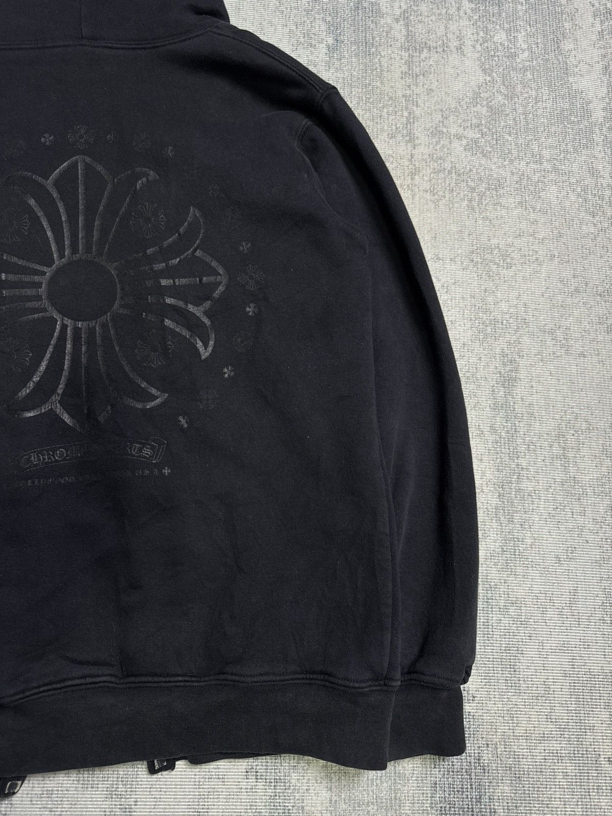 Chrome Hearts THRASHED! CROSS PLUS THERMAL HOODIE Size US S / EU 44-46 / 1 - 3 Thumbnail