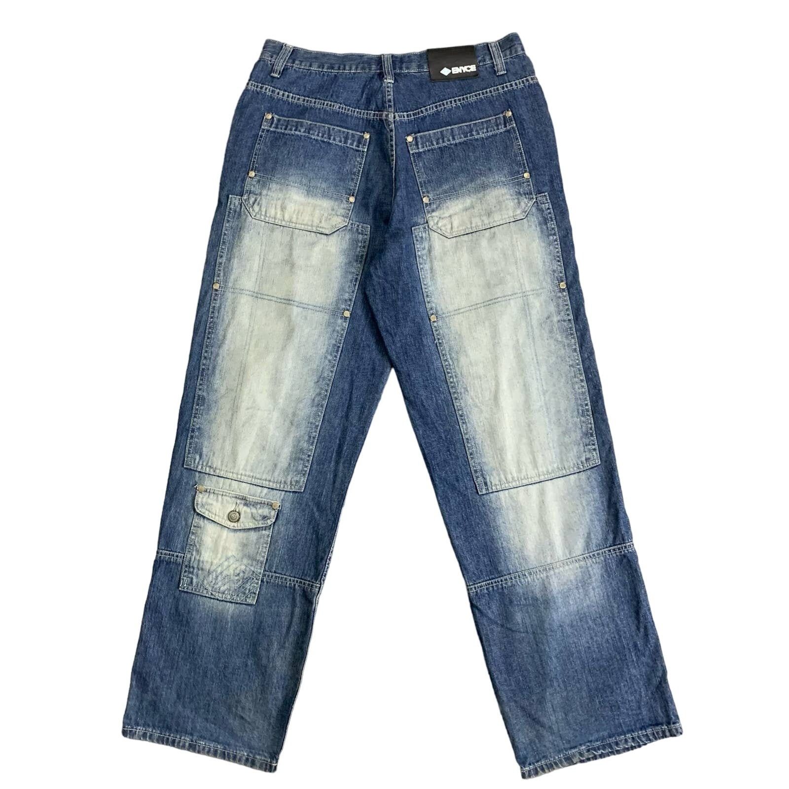 image of Baggy Faded Enyce Pocket Blue Jeans Size 32 90S, Men's