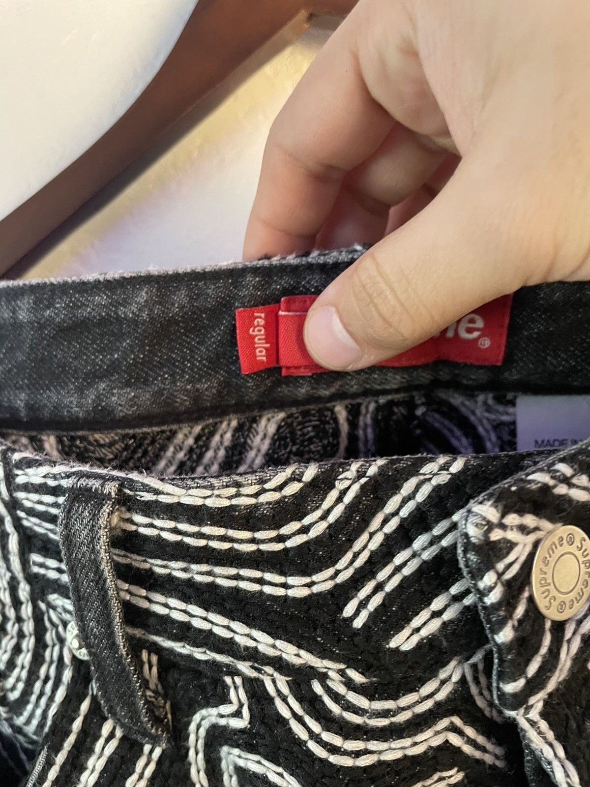 Supreme Chainstitch regular jean Size US 34 / EU 50 - 15 Thumbnail