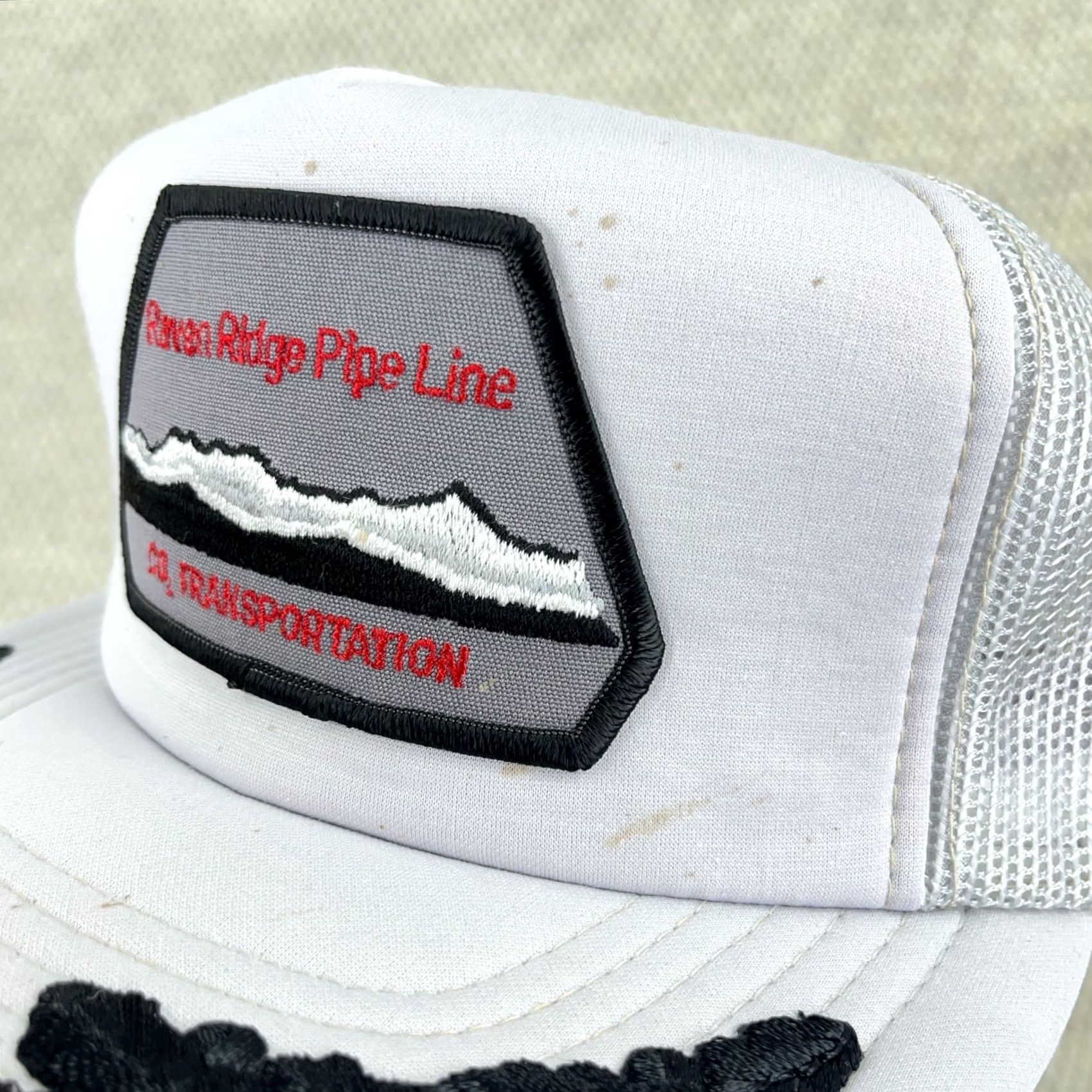 GAS VINTAGE Raven Ridge Trucker Hat Cap Snapback Oil Gas Petroleum 90s LL Gray Men Size ONE SIZE - 4 Thumbnail