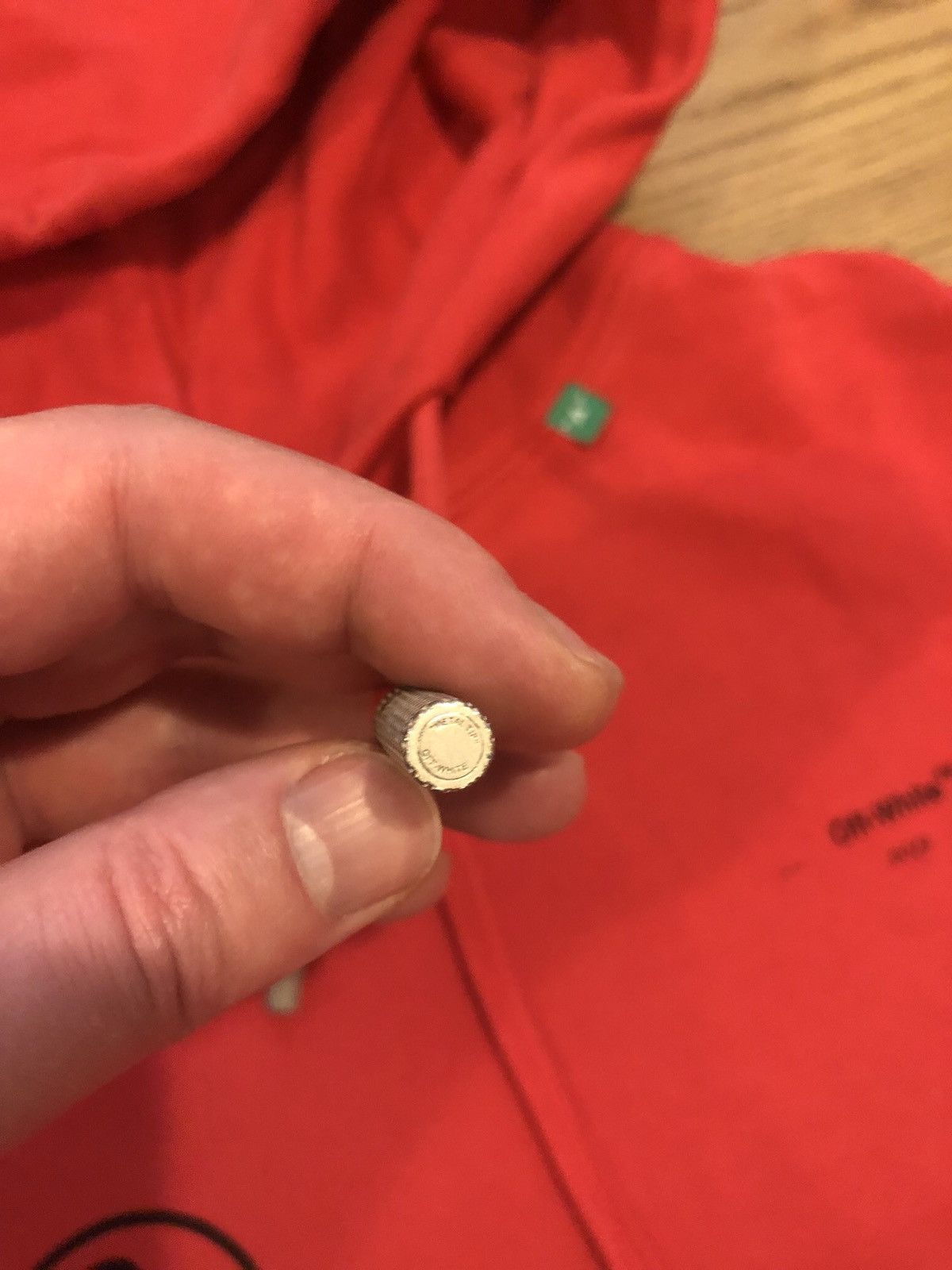 Off-White Off-White 19SS Diag Stencil Logo Hoodie Pullover Red/Black Size US S / EU 44-46 / 1 - 7 Thumbnail