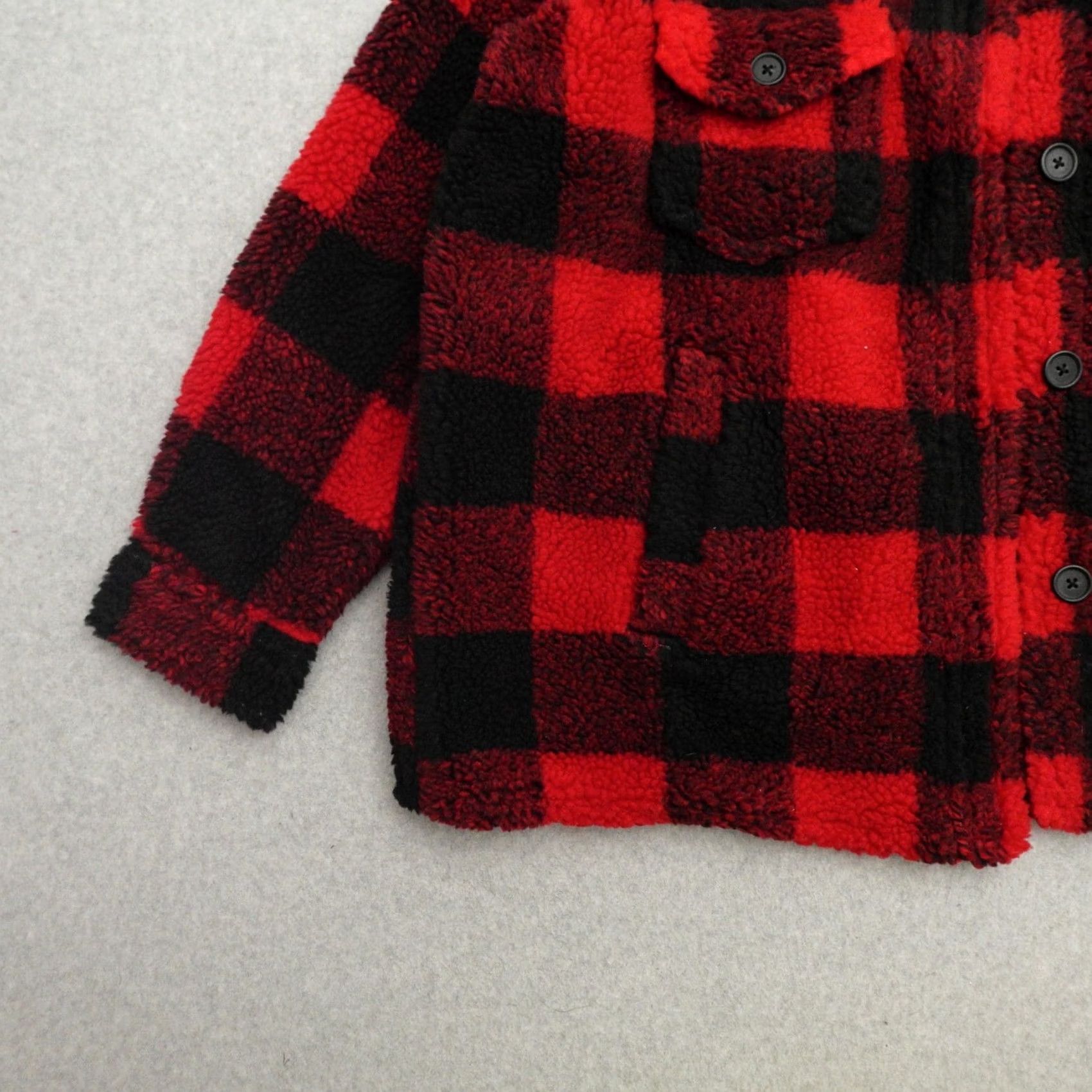 Gap GAP Womens Jacket 2XL Plaid Fleece Red Black Pockets Size XXL / US 16-18 / IT 52-54 - 5 Thumbnail