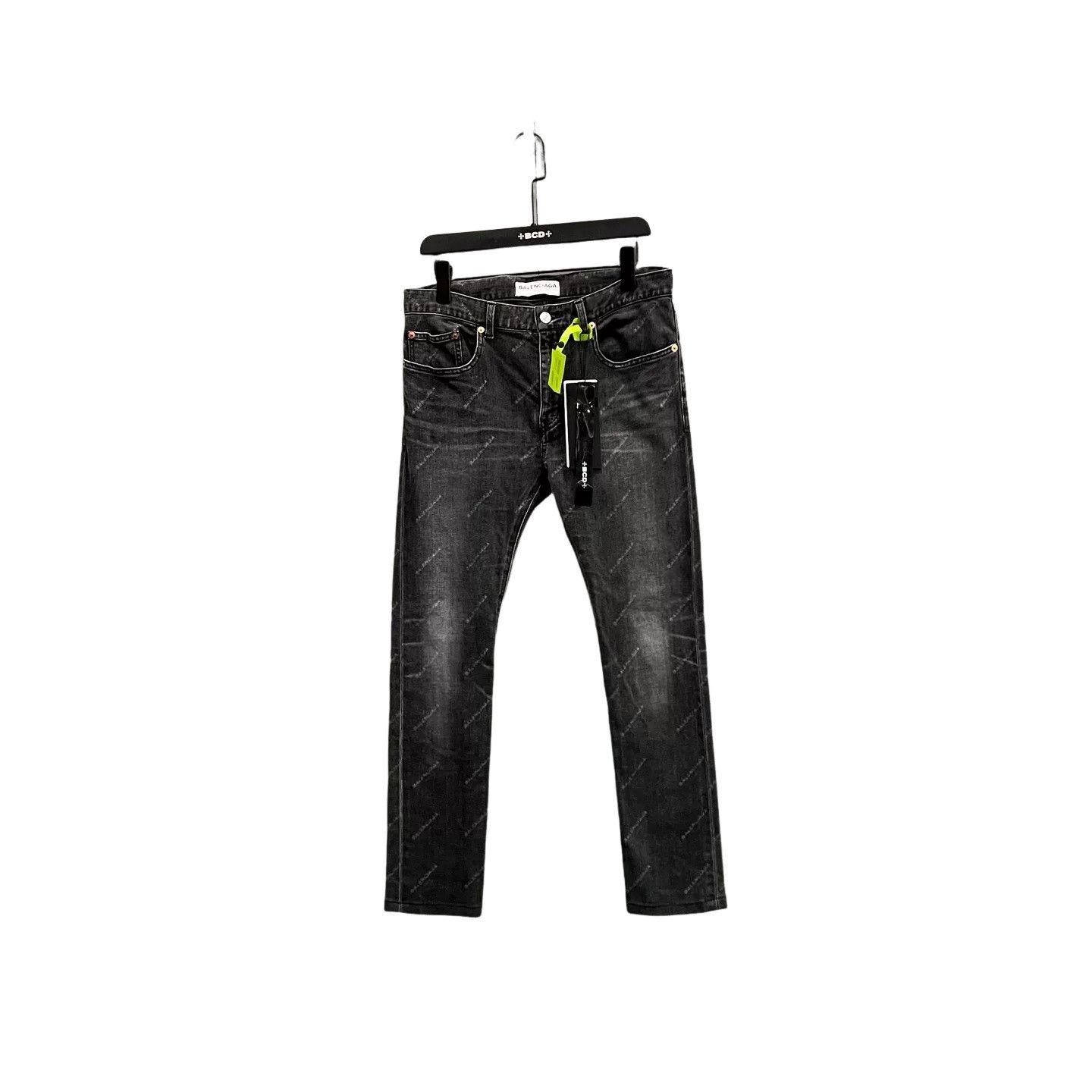 Balenciaga Balenciaga Monogram Denim Jeans Size 32 Size US 32 / EU 48 - 1 Thumbnail