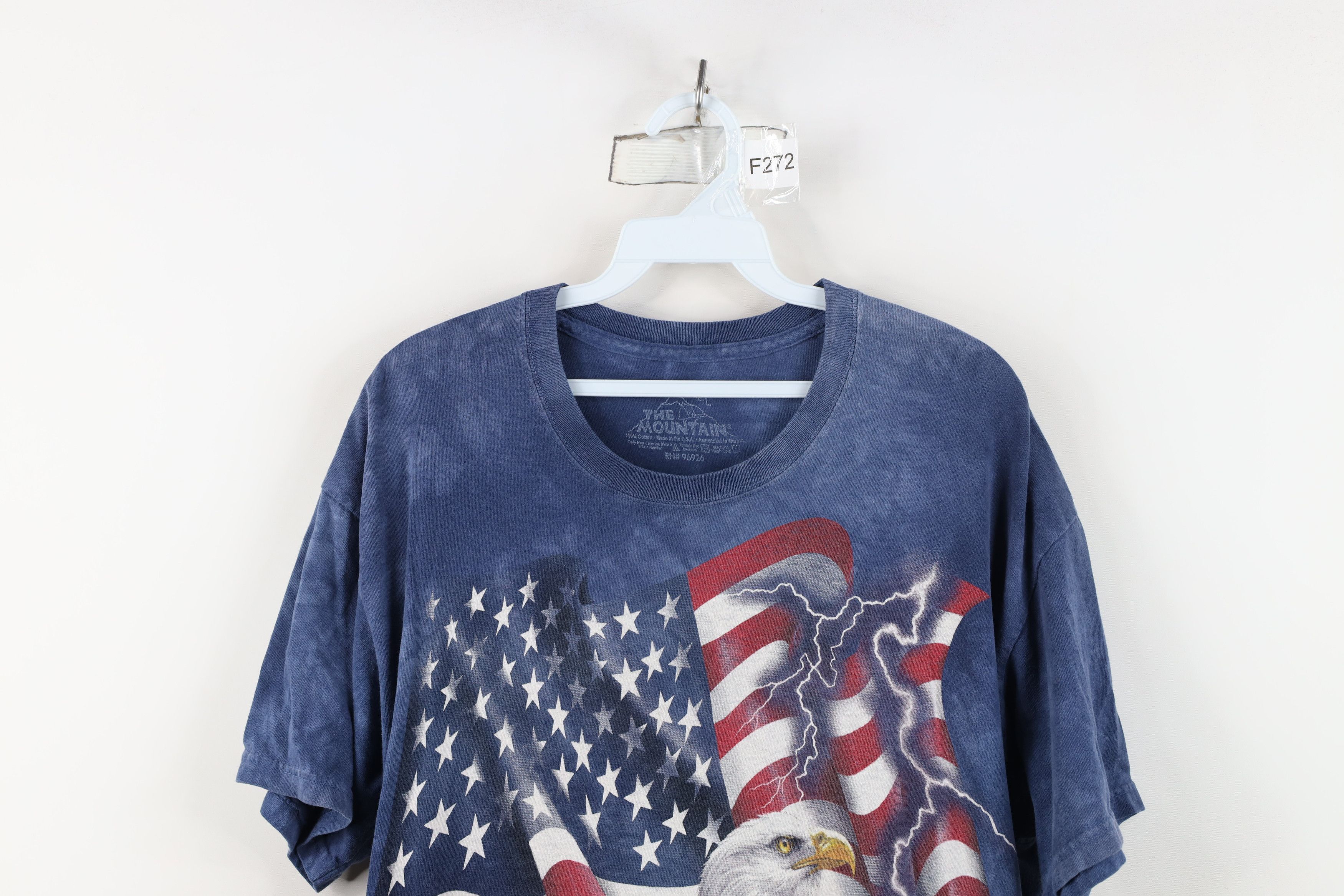 Vintage Streetwear Wash USA Flag American Eagle T-Shirt Blue USA Size US L / EU 52-54 / 3 - 2 Thumbnail