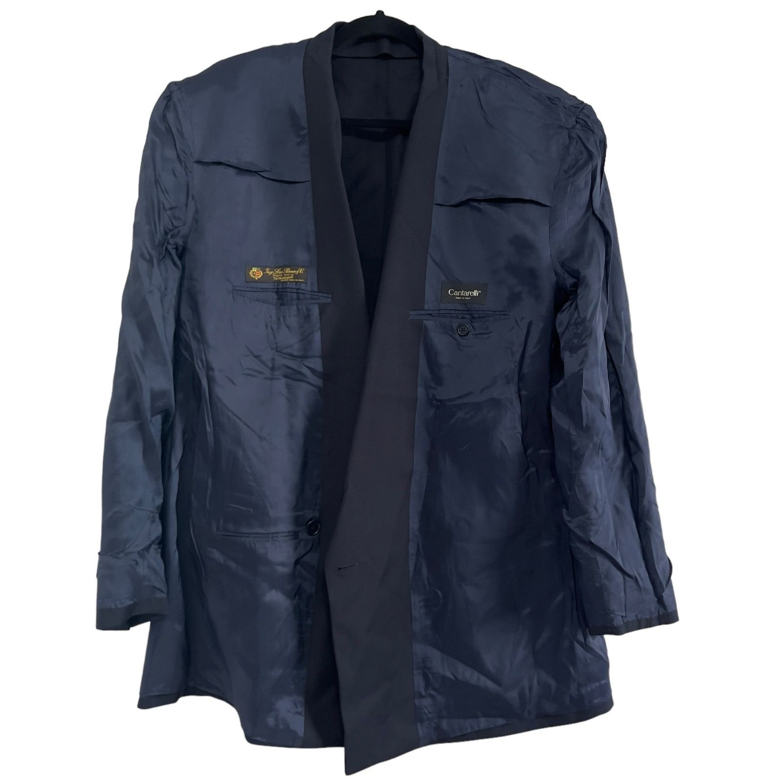 Cantarelli Cantarelli Loro Piana Black Double Breasted Blazer 48L 58L Size 48L - 11 Thumbnail