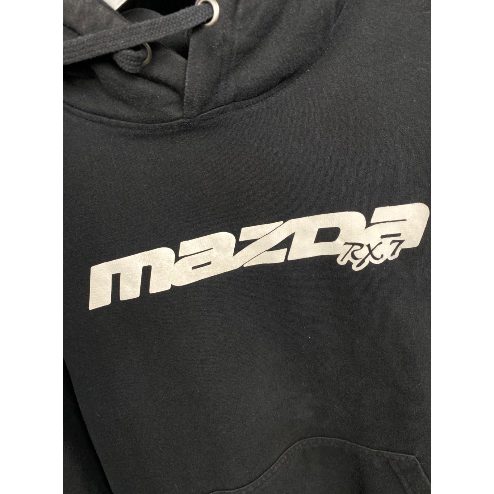 Vintage VINTAGE Mazda RX-7 Mens Hoodie JDM Racing Team Size M Black Cotton Hooded Pullover Mens Size US M / EU 48-50 / 2 - 3 Thumbnail