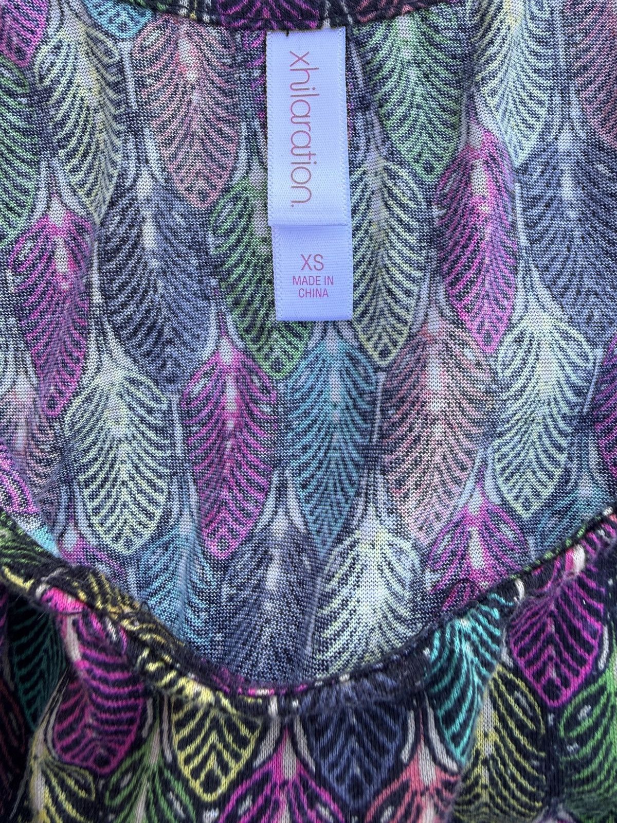 Other Xhilaration Tank Dress Tiered Layer Leaf Feather A-line Size XS / US 0-2 / IT 36-38 - 8 Thumbnail