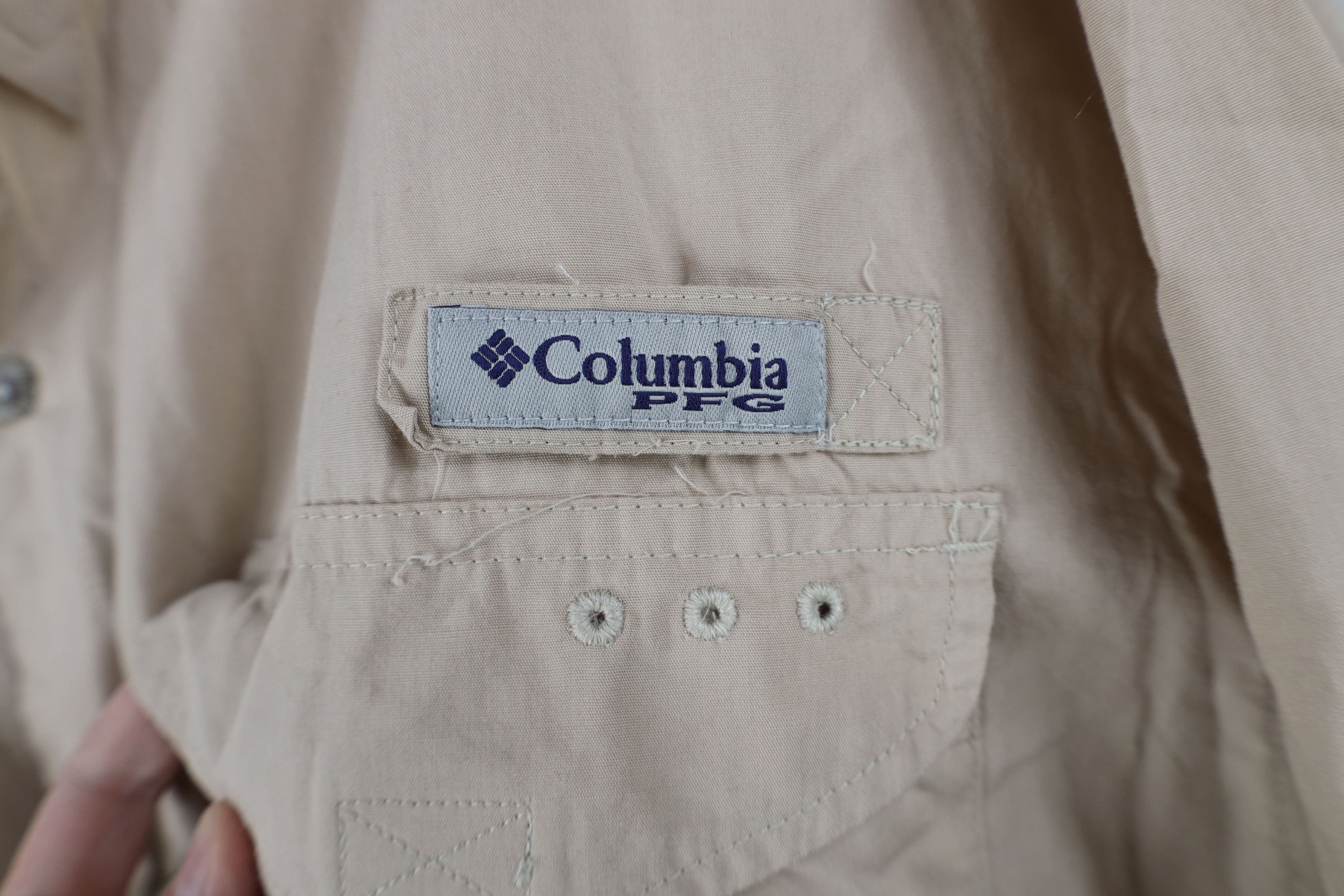 Columbia Columbia PFG Fishing Collared Button Down Shirt Beige Size US XL / EU 56 / 4 - 4 Thumbnail