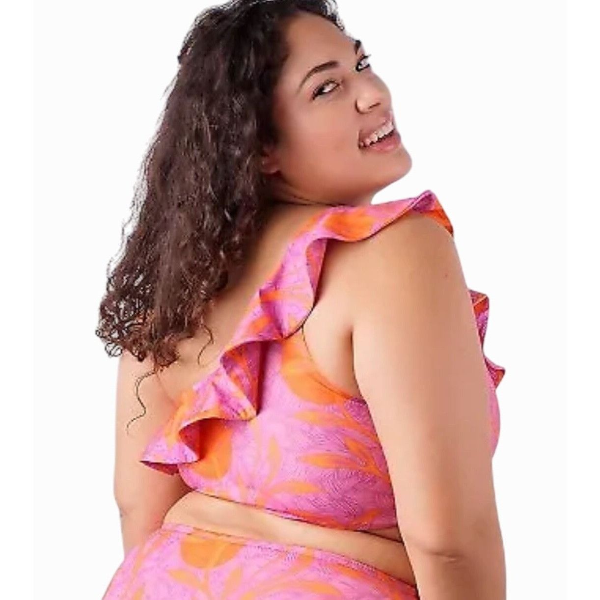 Other Liberty & Justice-Women's One Shoulder Ruffle Bikini Top - P Size ONE SIZE - 2 Thumbnail
