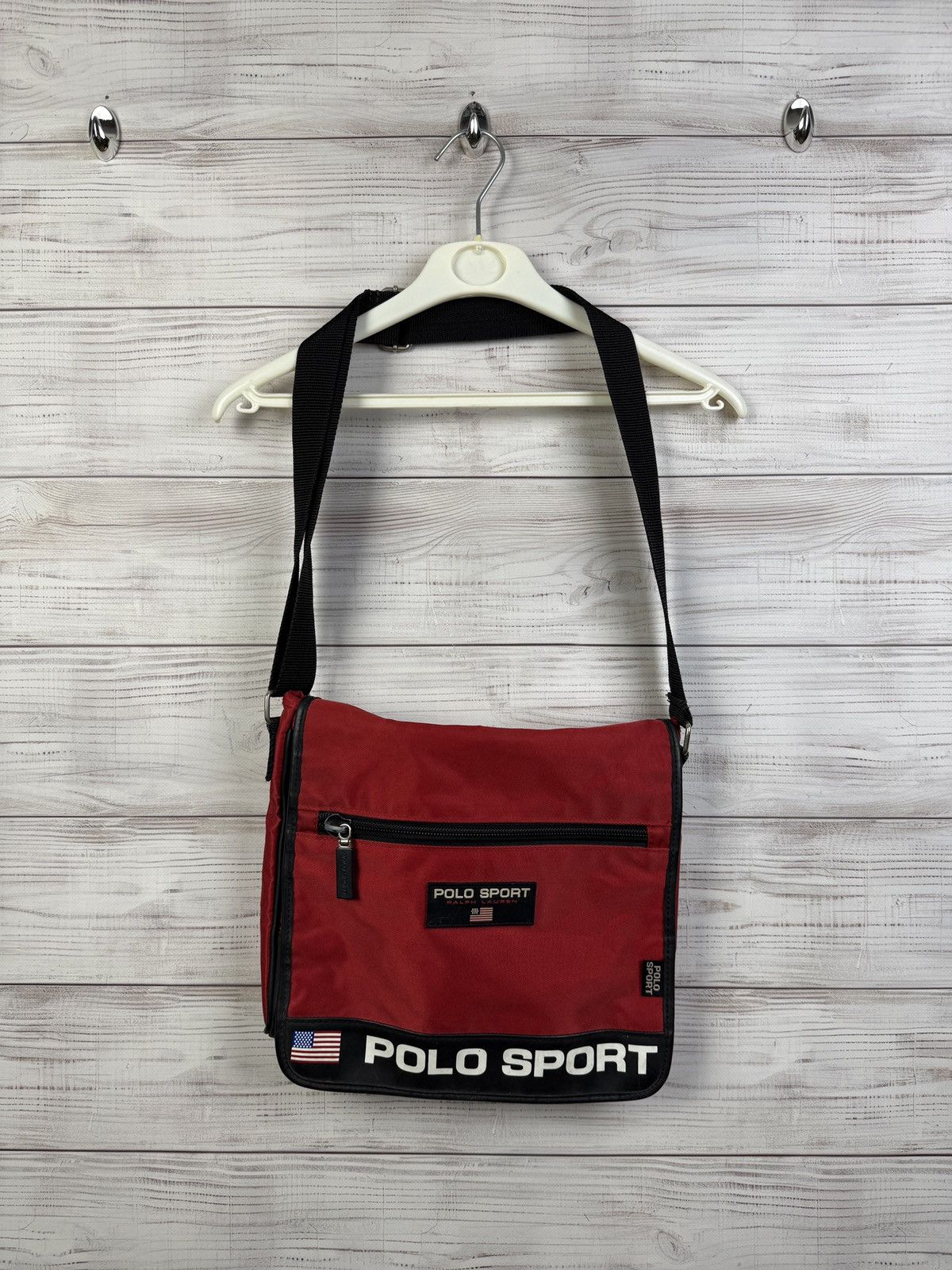 Polo Ralph Lauren 🔥🇺🇸VINTAGE POLO SPORT BAG MESSENGER Y2K 🇺🇸🔥 Size ONE SIZE - 1 Thumbnail