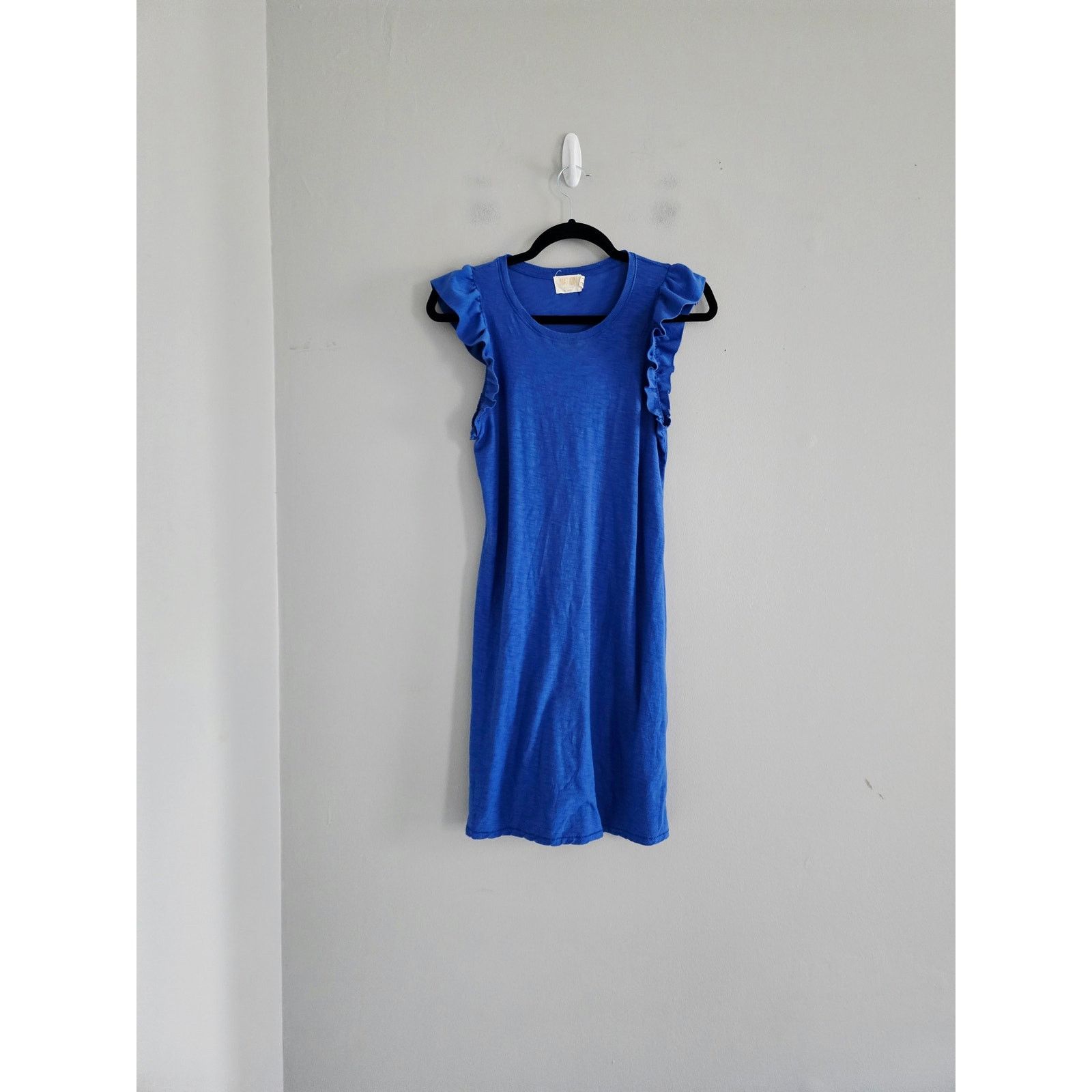 Nation LTD Nation LTD Blue Ruffle Tee Shirt Dress XS Size XS / US 0-2 / IT 36-38 - 3 Thumbnail
