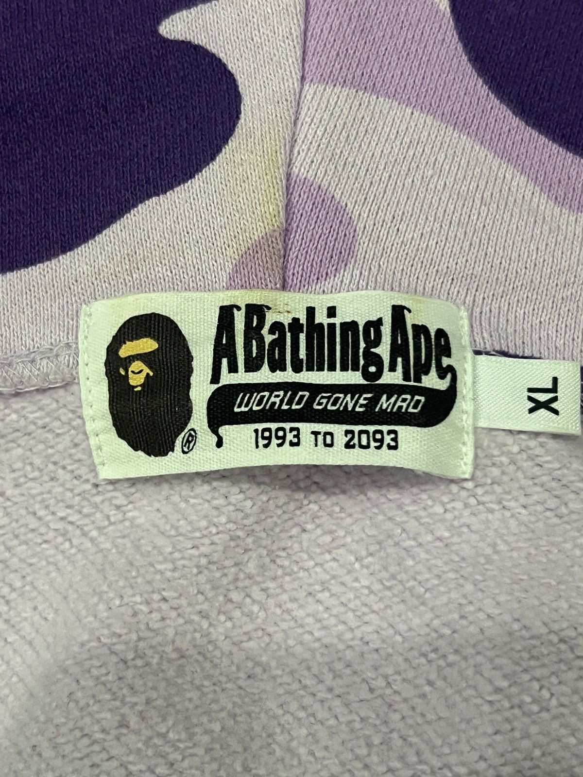 Bape A Bathing Ape Taipei Exclusive Purple Camo Shark Zip Hoodie Size US XL / EU 56 / 4 - 18 Thumbnail