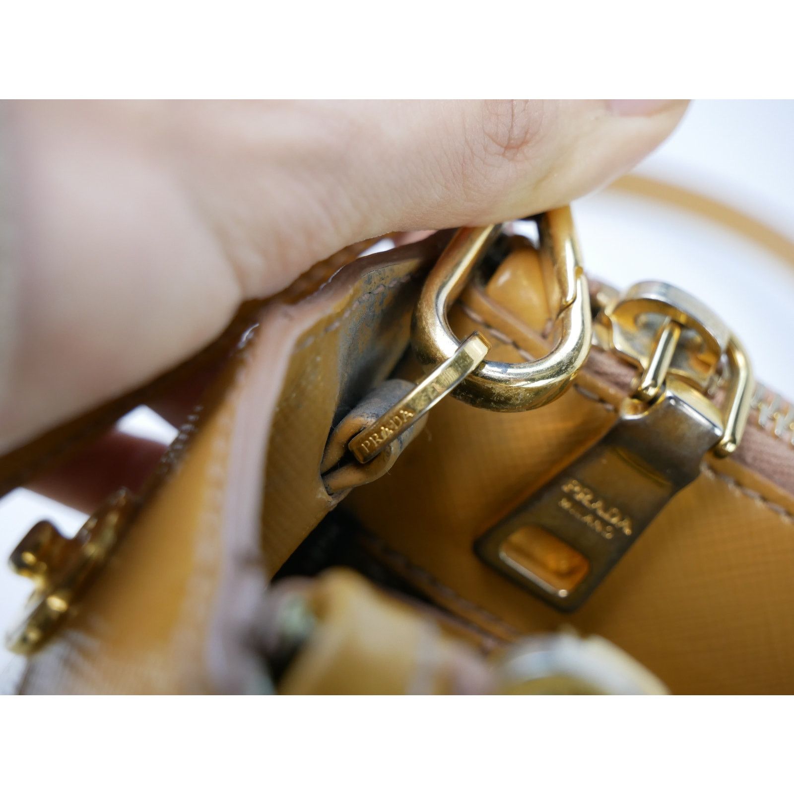 Prada Prada Caramel Saffiano Lux Leather Small Galleria Tote Size ONE SIZE - 9 Thumbnail