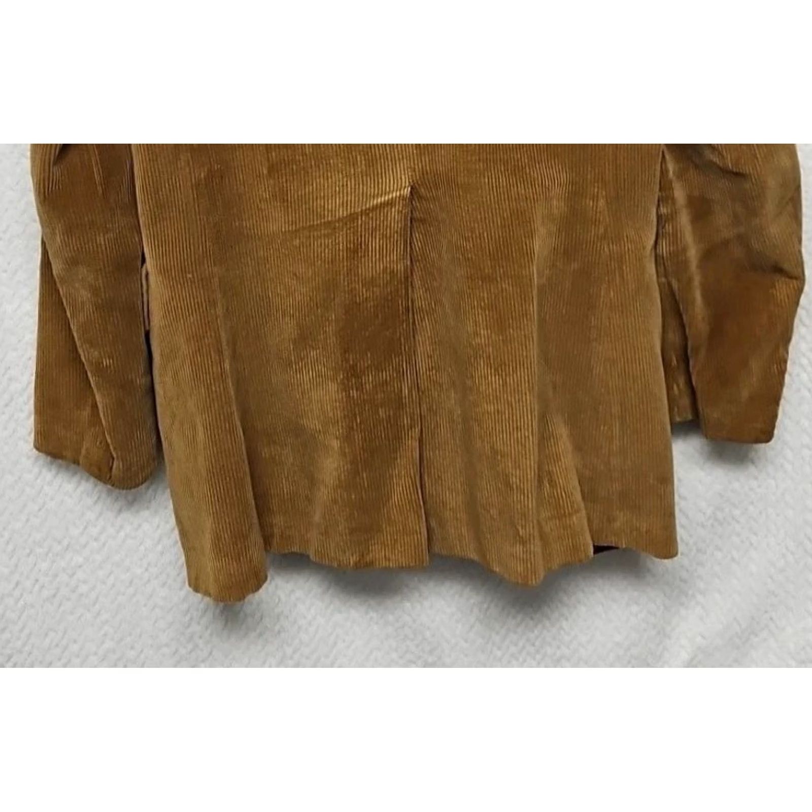 Vintage VINTAGE Europe-craft Corduroy Blazer Men 38 Tan Brown 80s Cardigan? Size 42R - 7 Thumbnail