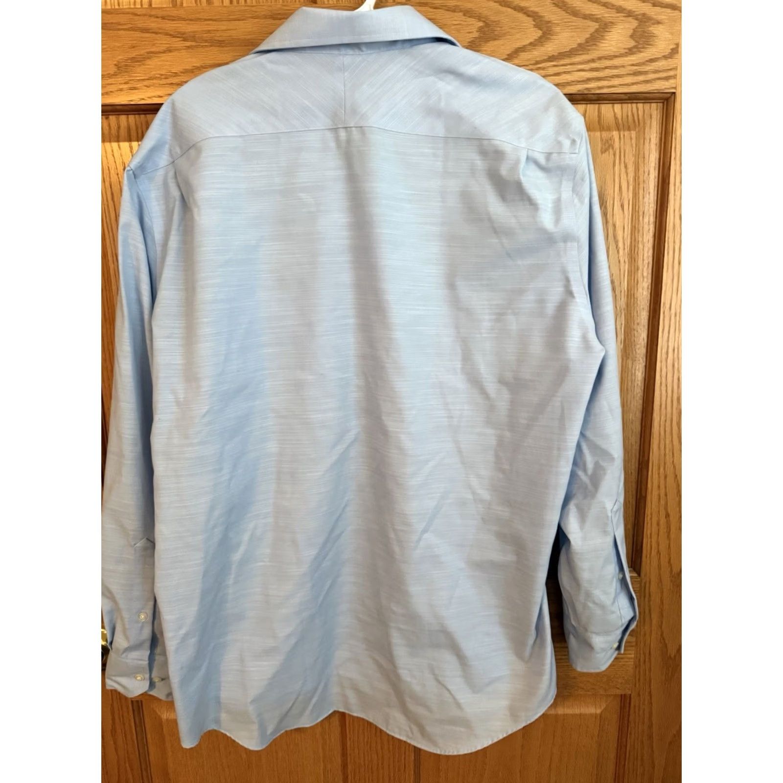 Joseph Abboud VINTAGE? No. Joseph Abboud Dress Shirt Blue 17.5-34/35 Mens Regular Non-Iron 100% Cotton Pattern Striped Long Sleeve Button Cuff Size US XXL / EU 58 / 5 - 2 Thumbnail