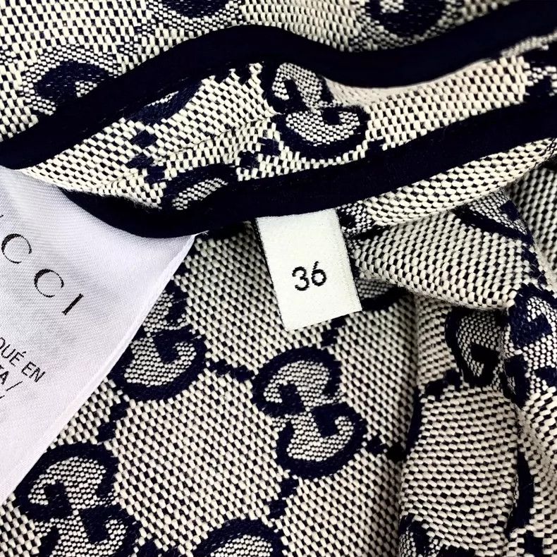 Gucci Gucci Beige gray logo jacquard full-print cotton casual ski Size 24" / US 00 / IT 34 - 7 Thumbnail