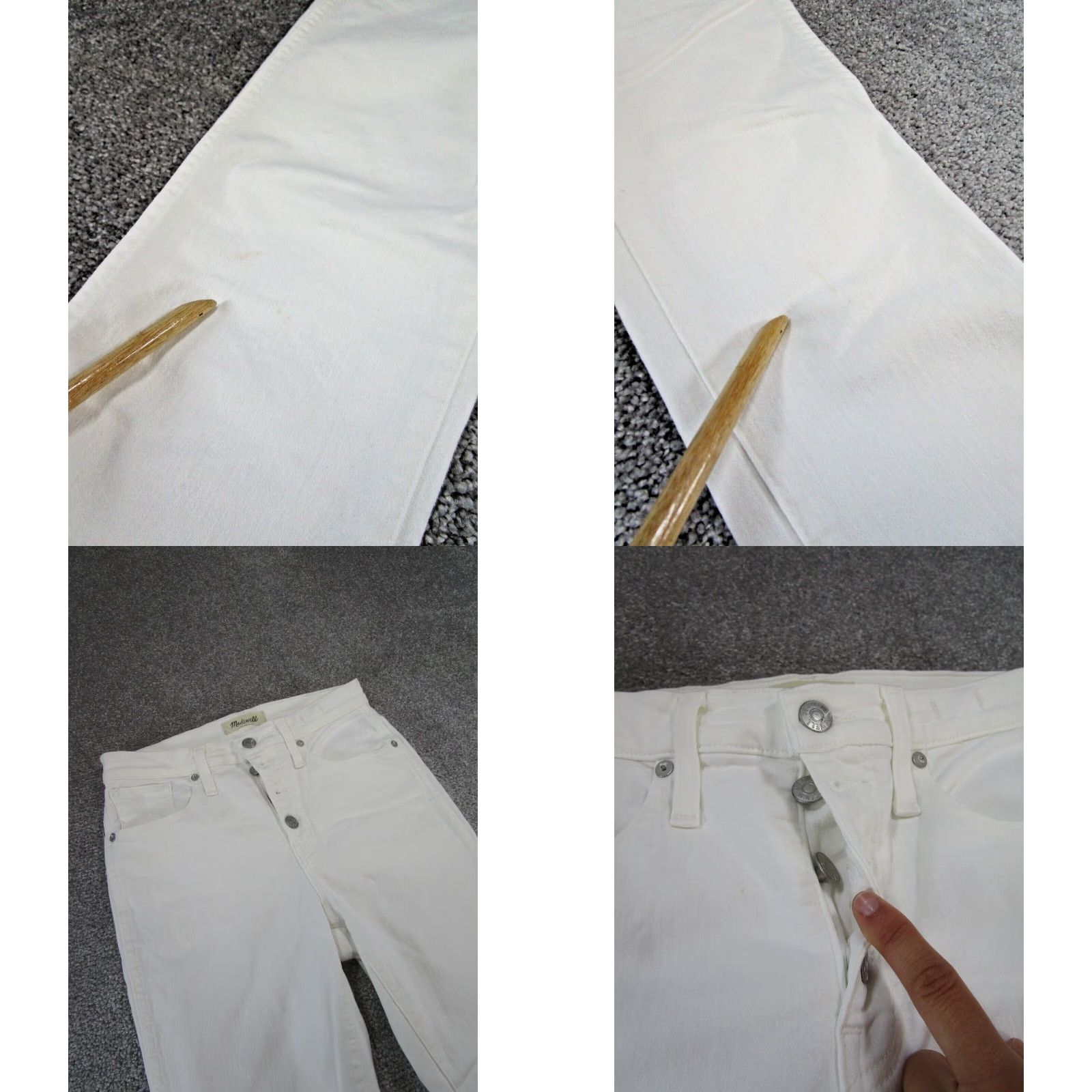 Madewell Madewell Womens 26 White Skinny Jeans Size 26" / US 2 / IT 38 - 4 Thumbnail