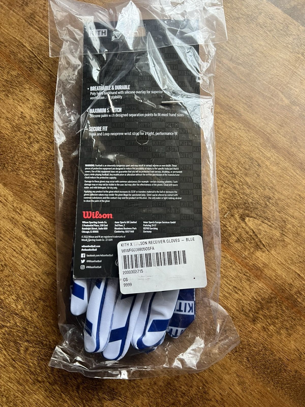 Kith × NFL Kith NFL Wilson Receiver Gloves Size ONE SIZE - 6 Thumbnail