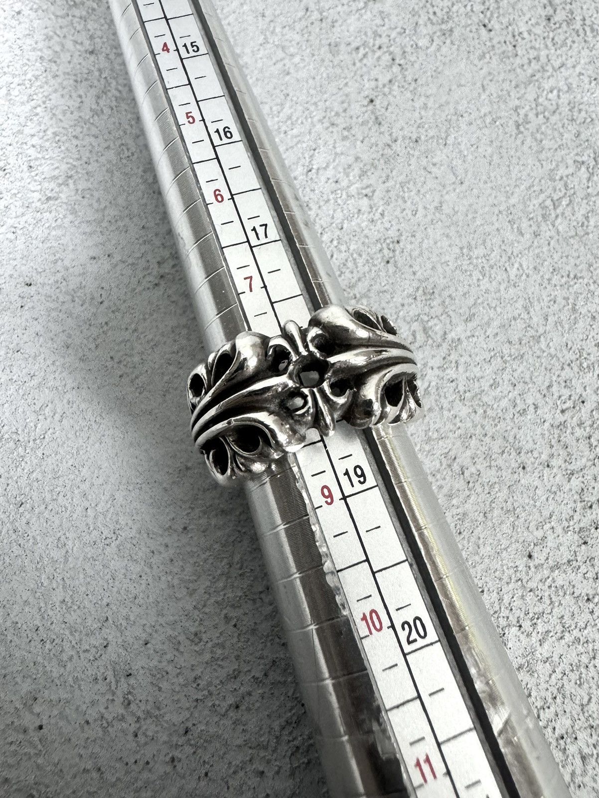 Chrome Hearts K&T Floral Ring Silver - sz 8