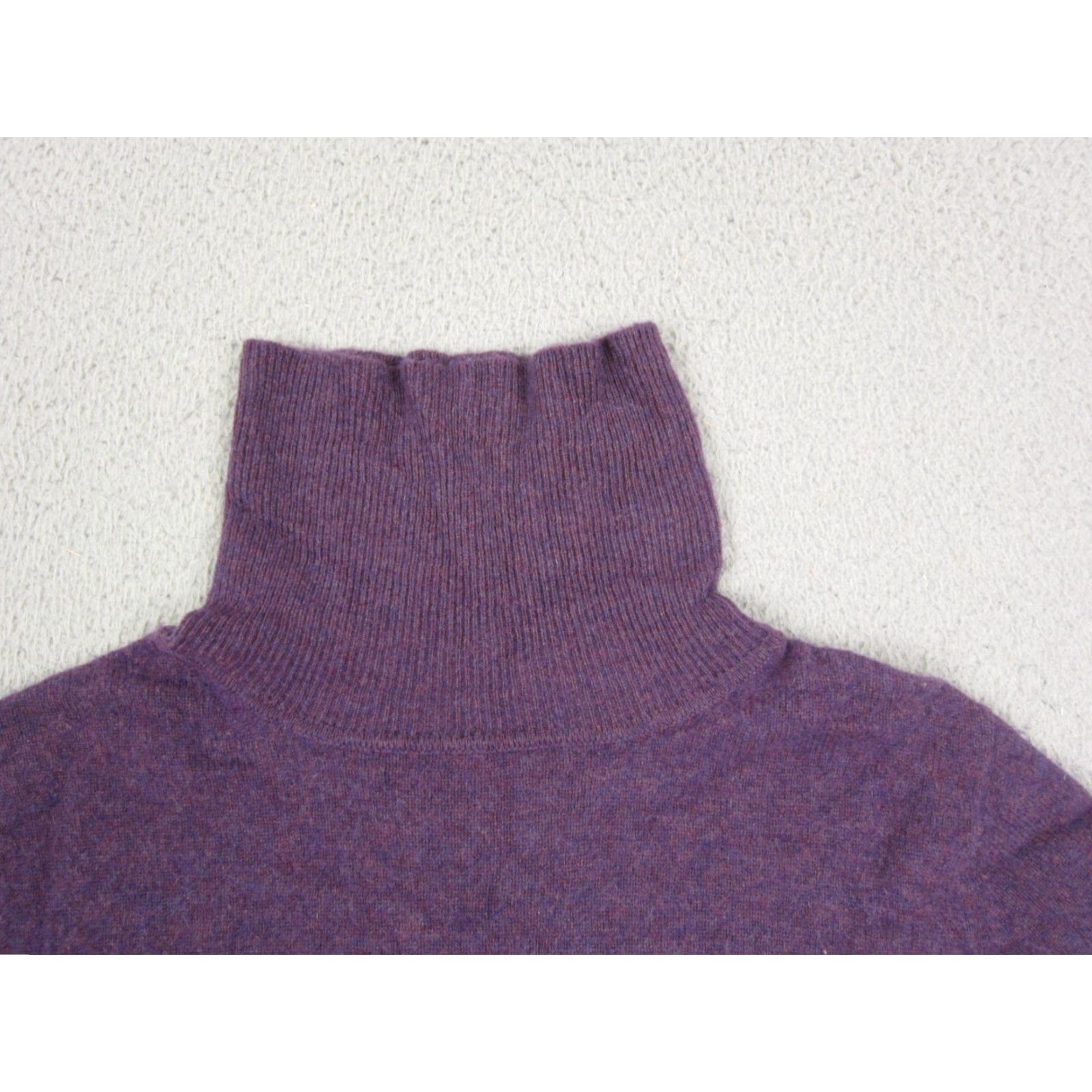 Apt. 9 Apt. 9 Sweater Women L Purple 100% Cashmere Turtleneck Knit Pullover Casual Shirt Size L / US 10 / IT 46 - 2 Thumbnail
