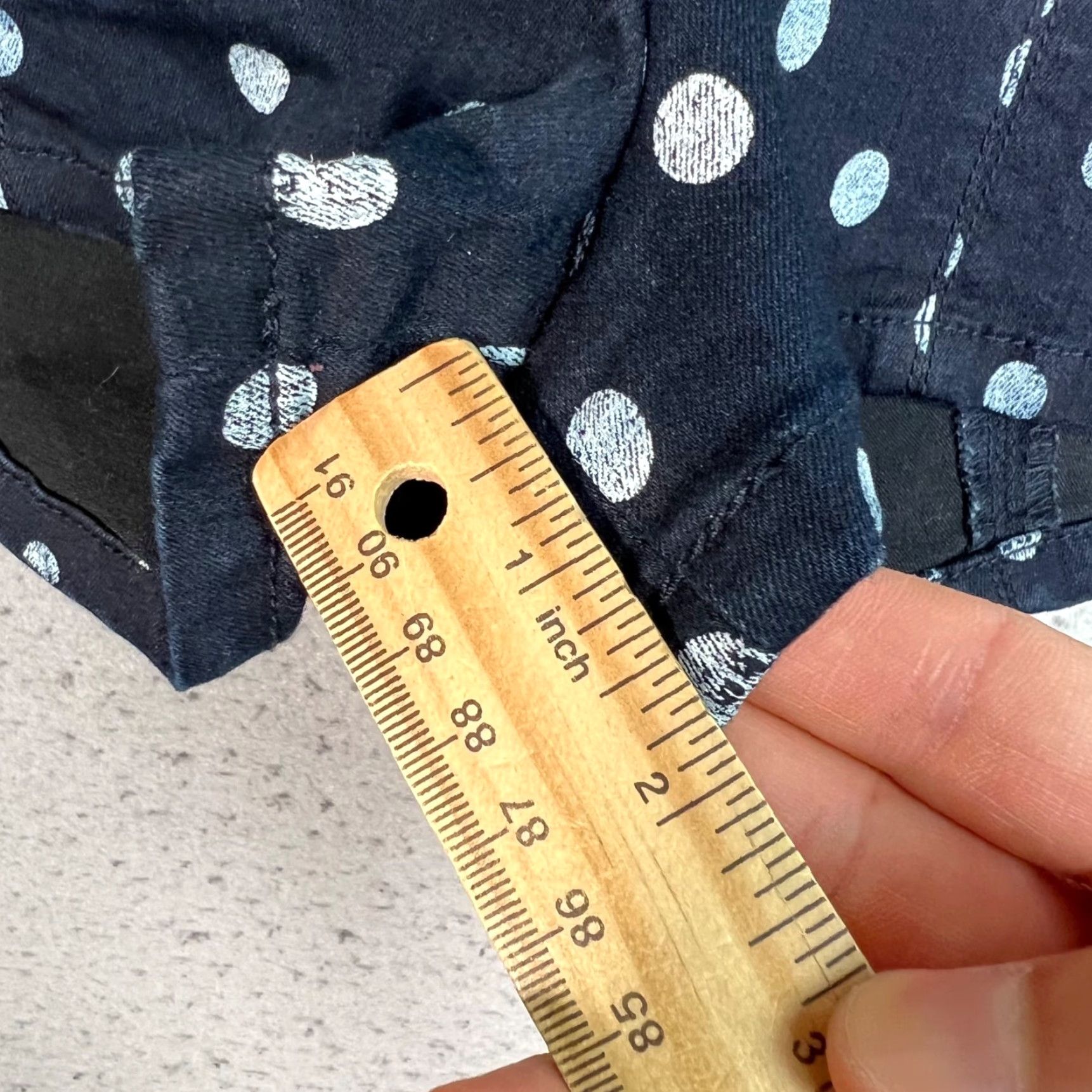 Vintage Kinchi Blue Womens Size 4 Polka Dot High-Waisted Shorts Shirt? Size 27" / US 4 / IT 40 - 7 Thumbnail