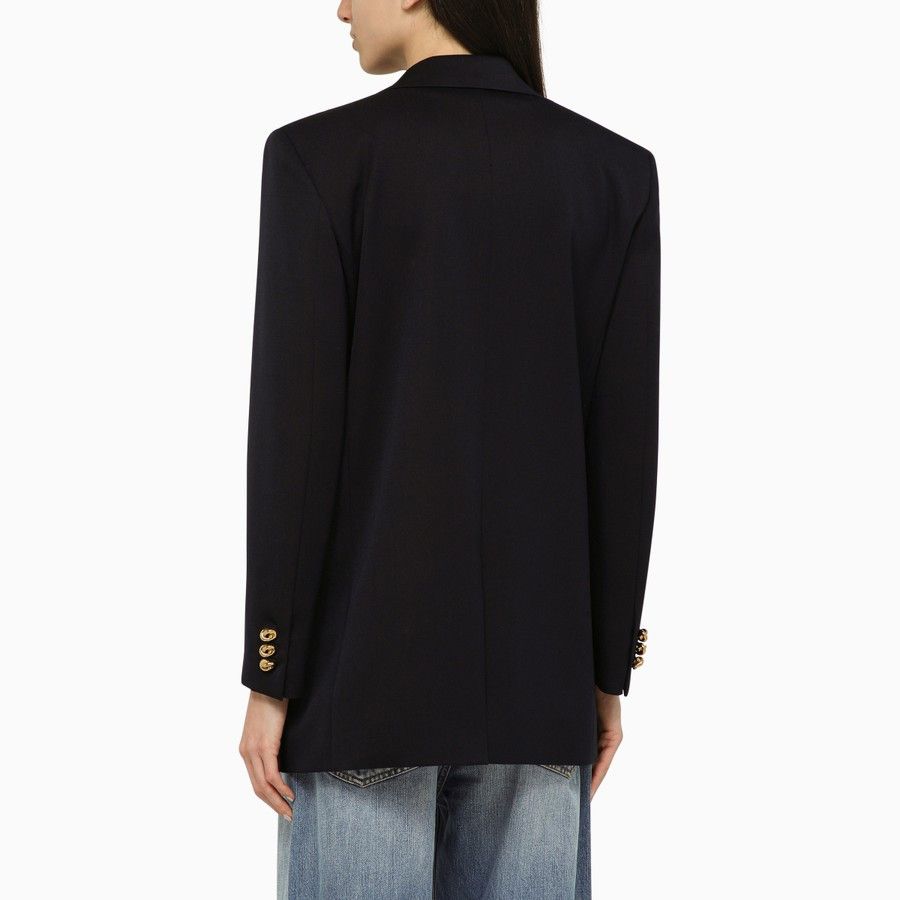 Bottega Veneta o1d2blof0824 Double-breasted Jacket in Navy Blue Size XS / US 0-2 / IT 36-38 - 3 Thumbnail