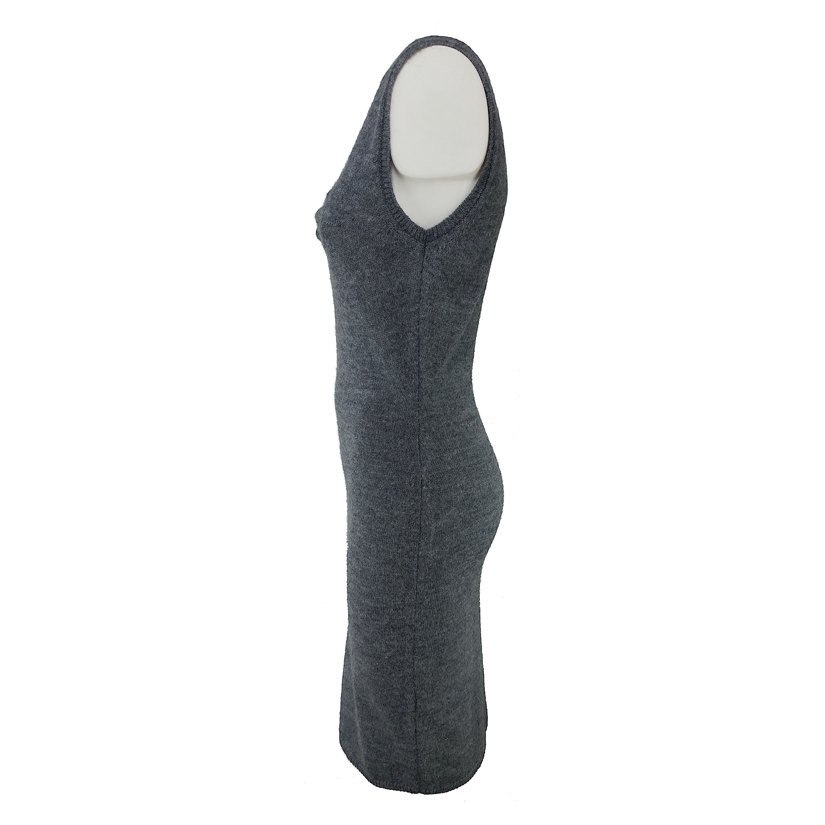 Dolce & Gabbana Alpaca Wool Knit Bodycon Sleeveless Dress Size M / US 6-8 / IT 42-44 - 3 Thumbnail
