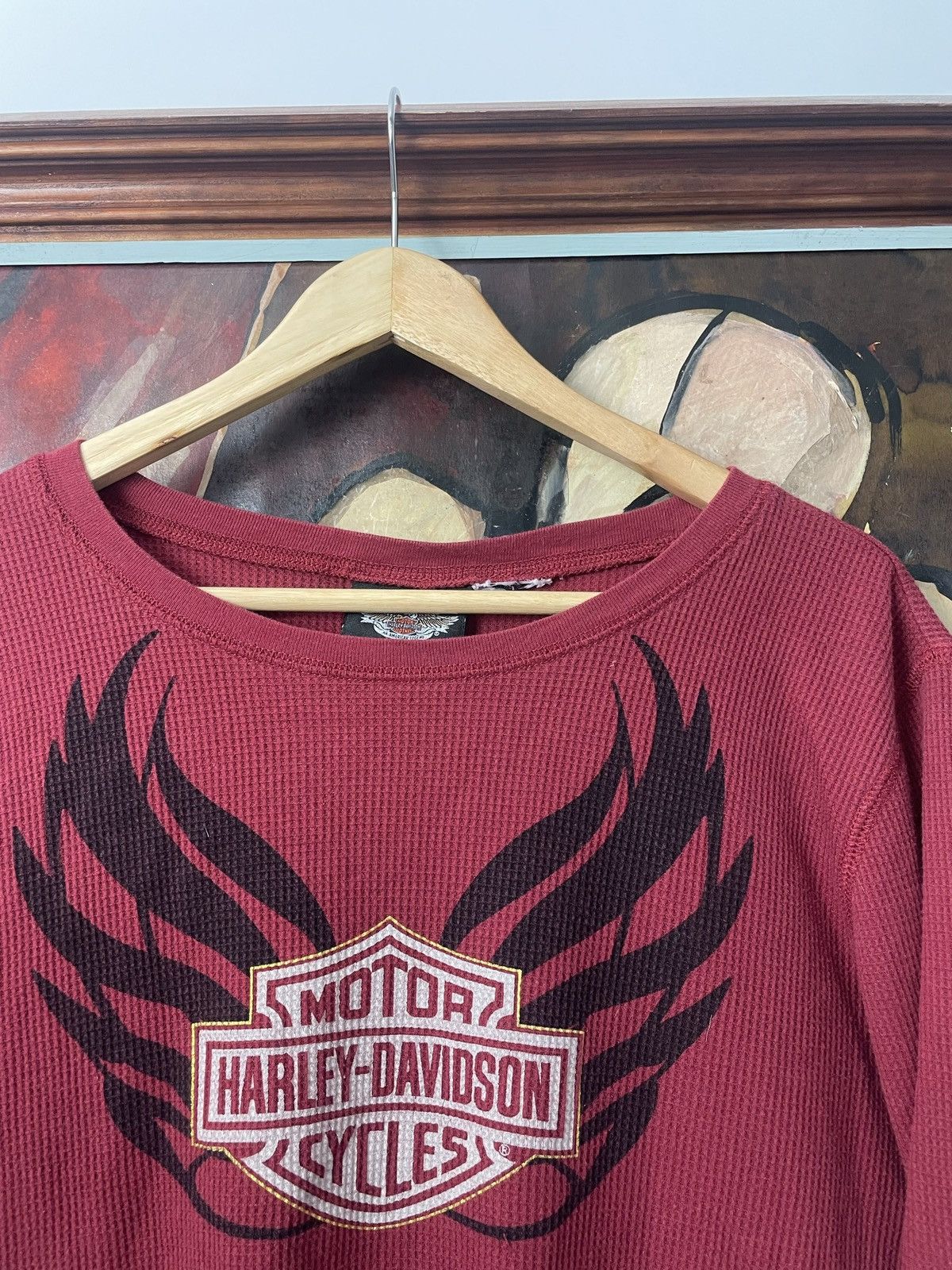 Vintage 80s Vintage Harley Davidson Longsleeve Rare Motorcycle Hype Size US L / EU 52-54 / 3 - 3 Thumbnail