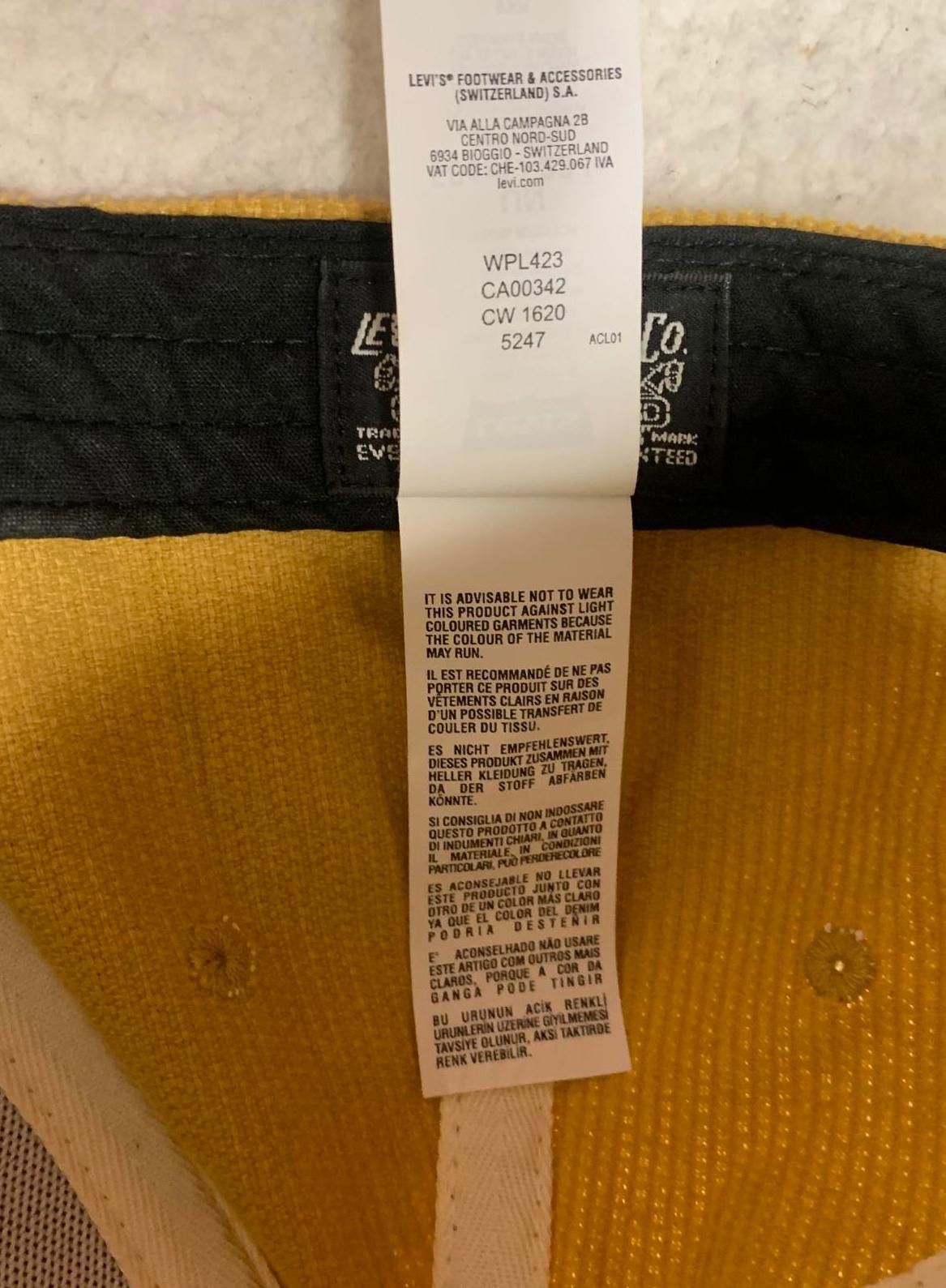 Levi's Levi's Men's Corduroy Hat Mustard Yellow Mountain Patch Size ONE SIZE - 11 Thumbnail