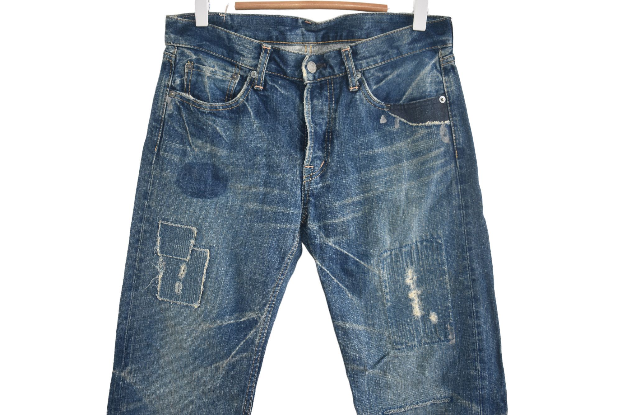 If Six Was Nine × Japanese Brand × OMNIGOD Vintage DMG patcwrok Distress Pants Size US 31 - 2 Thumbnail