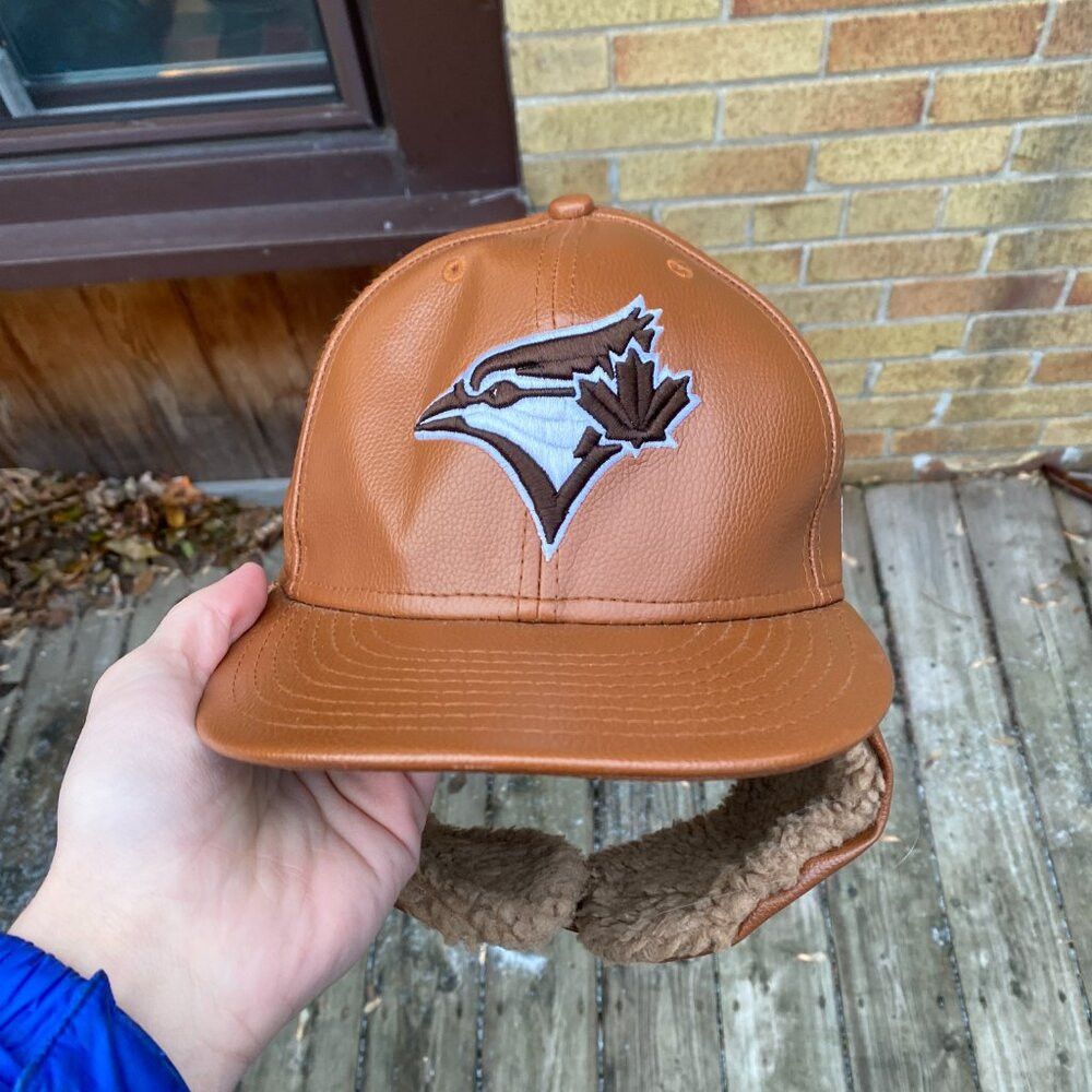 New Era Vintage New Era Toronto Blue Jays Leather Sherpa Baseball C Size ONE SIZE - 2 Thumbnail