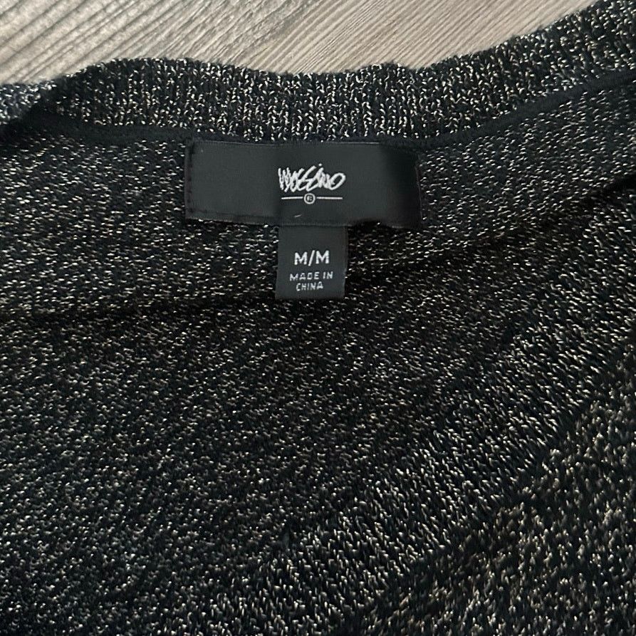 Mossimo mossimo black glitter sparkly long sleeve sweater Size M / US 6-8 / IT 42-44 - 3 Thumbnail
