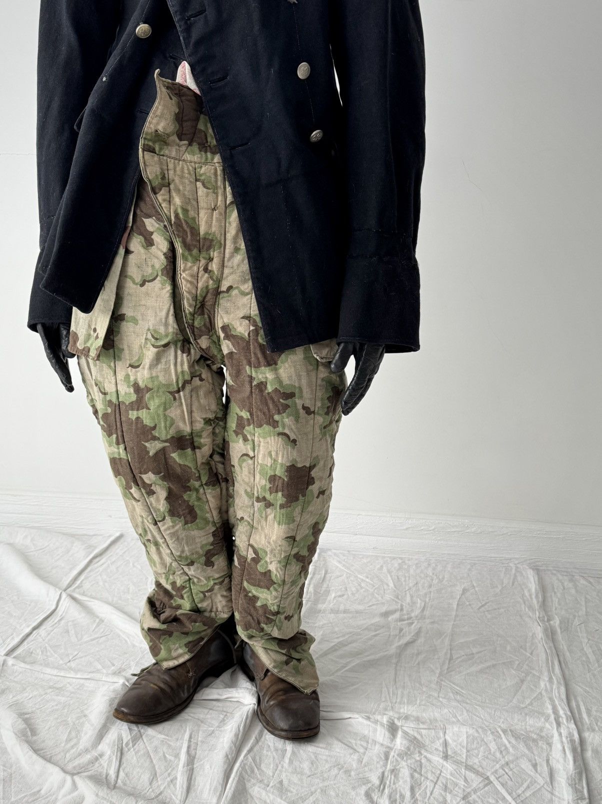 Vintage 1950s Czechoslovakian Air Force Mracky Camo Reversible Pants Size US 32 / EU 48 - 3 Thumbnail