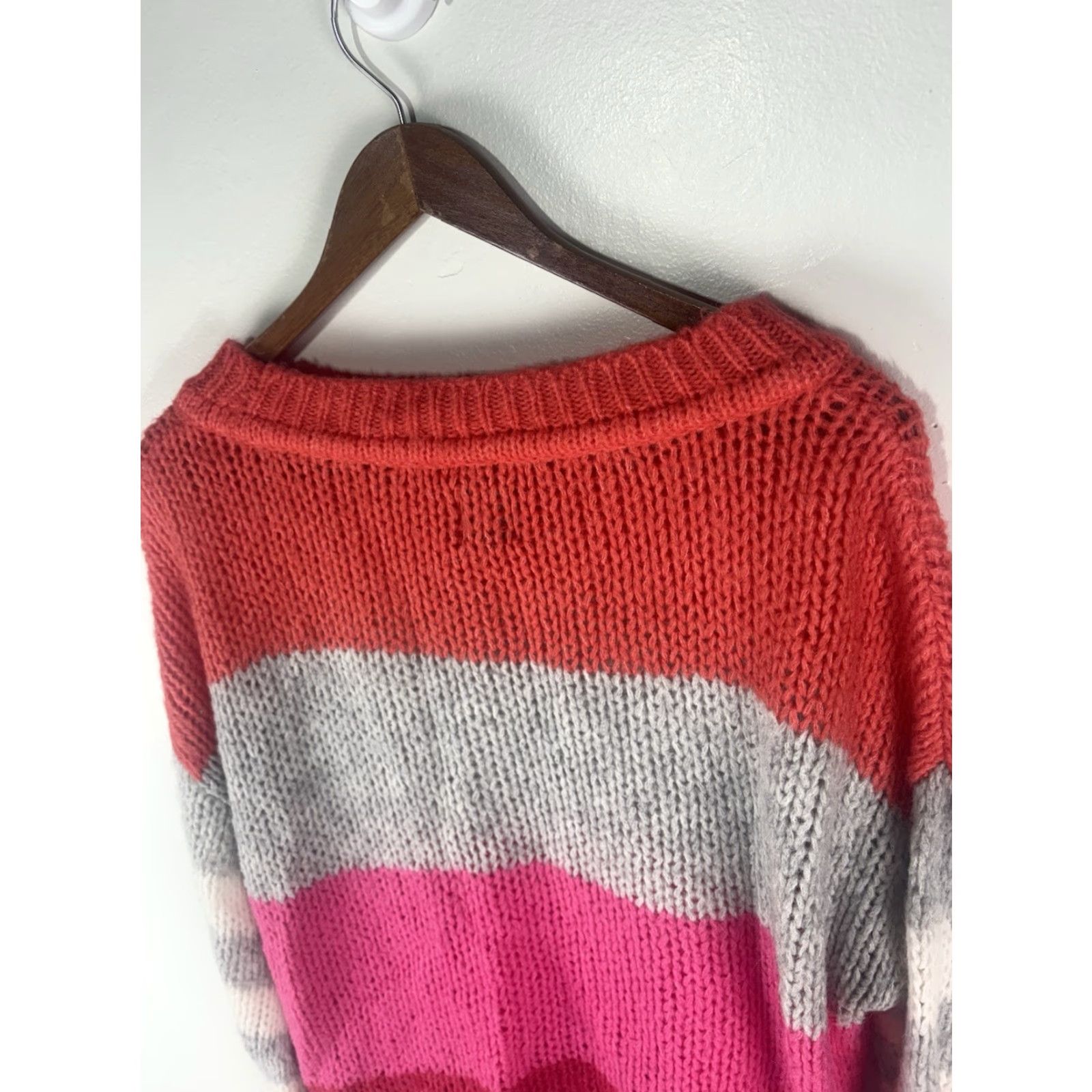 Gap Gap Women’s L Sweater Chunky Knit Wool Alpaca Striped Pullover Fall Winter Casual Size L / US 10 / IT 46 - 5 Thumbnail