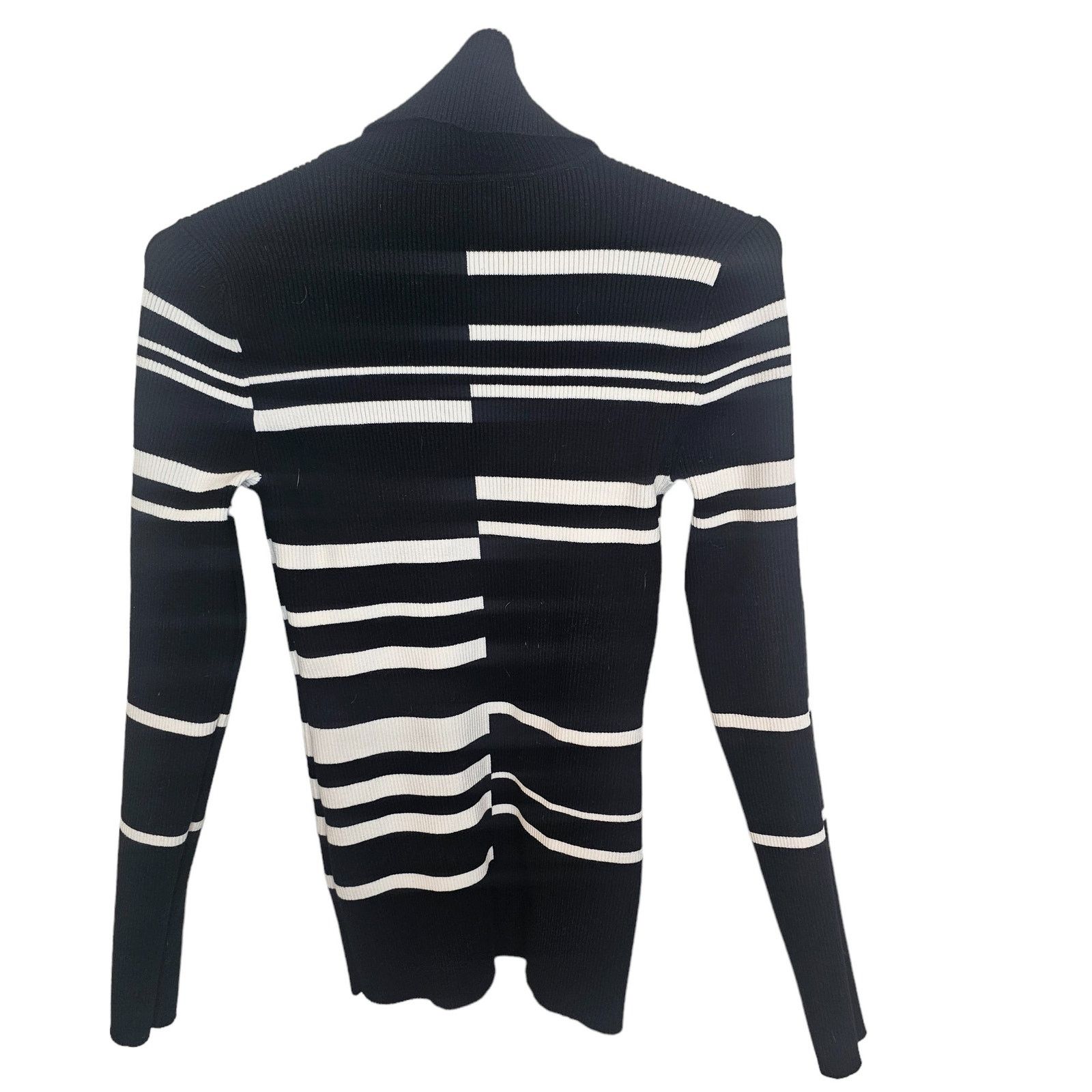 White House Black Market White House Black Market Turtleneck Sweater Size M Striped Size M / US 6-8 / IT 42-44 - 8 Thumbnail