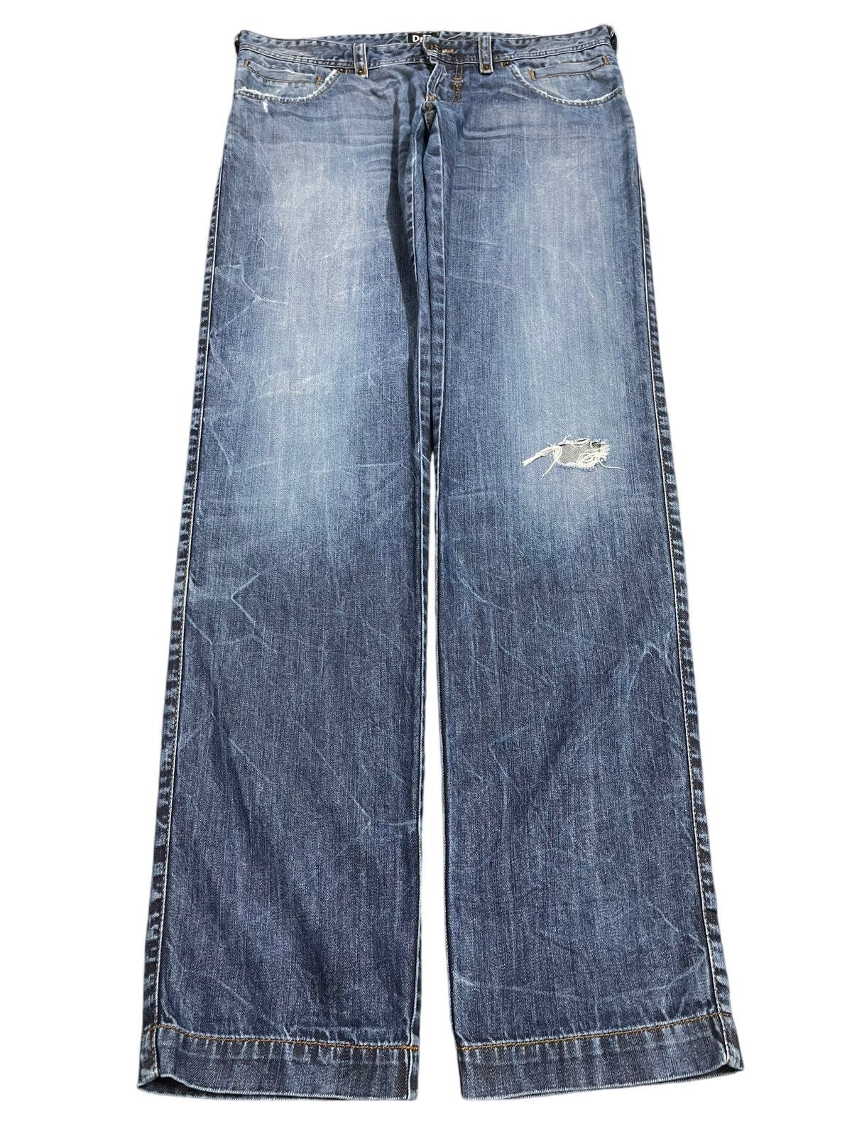Dolce & Gabbana Vintage Dolce Gabbana Blue Faded Wash Distress Jeans Size US 35 - 1 Thumbnail