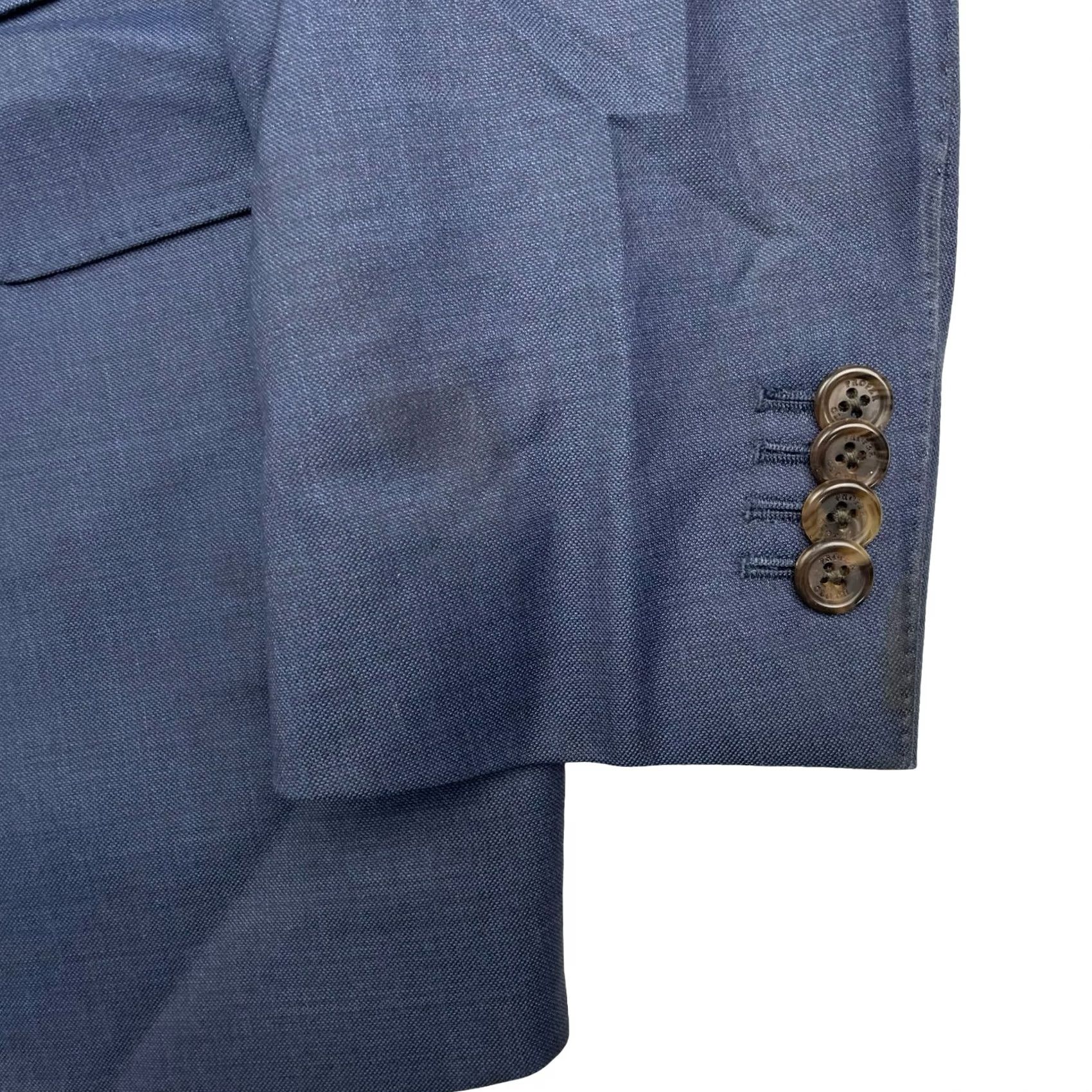 Proper Cloth Proper Cloth Men's Blazer Navy Blue Slim Fit 2-Button 40R Wool Size 40R - 4 Thumbnail