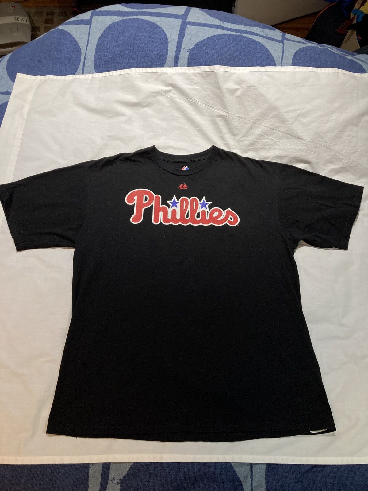 Majestic Philadelphia Phillies Cliff Lee Jersey Shirt, Men’s size XL Size US XL / EU 56 / 4 - 2 Thumbnail