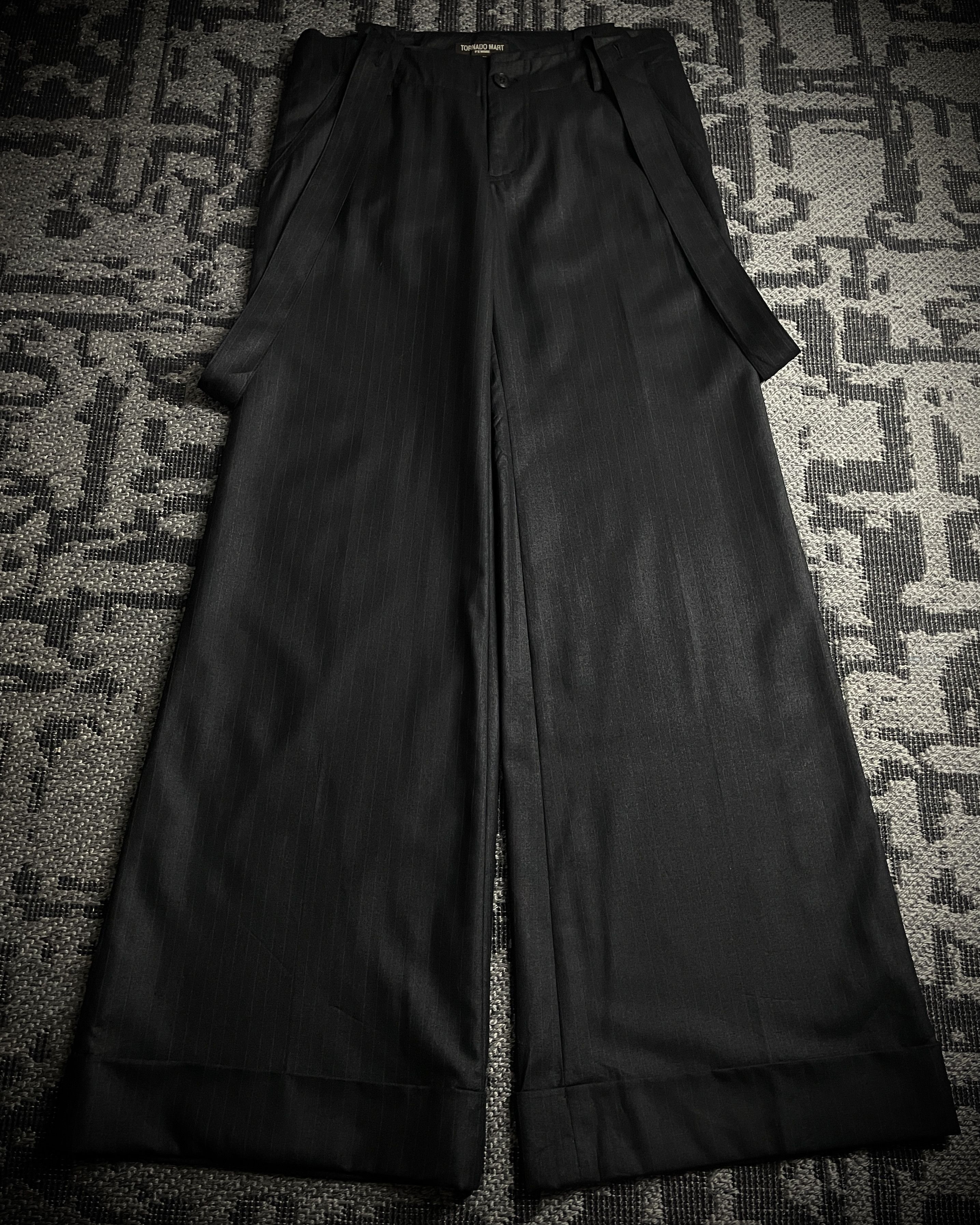 Tornado Mart Tornado Mart Femme Wide-Leg Strap Pants Size US 31 - 1 Thumbnail