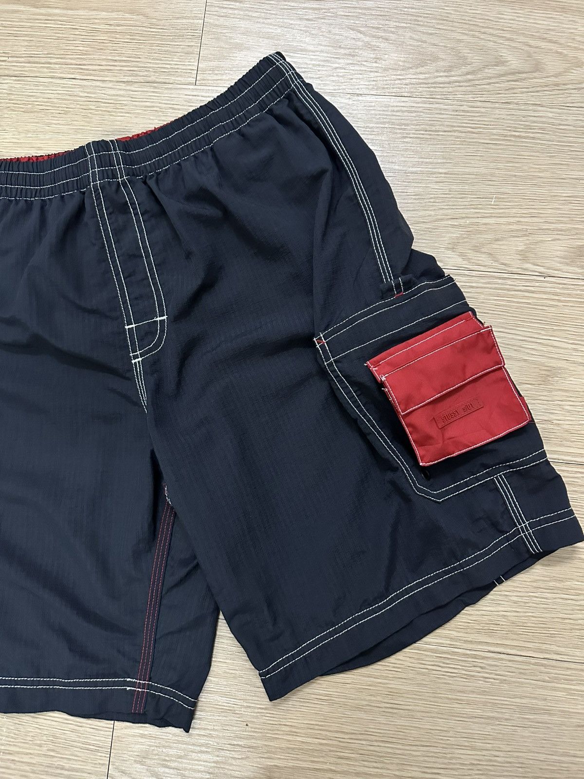 Stussy × Vintage Rare And Beautiful Vintage Stussy Cargo Pocket Shorts Size US 32 / EU 48 - 4 Thumbnail