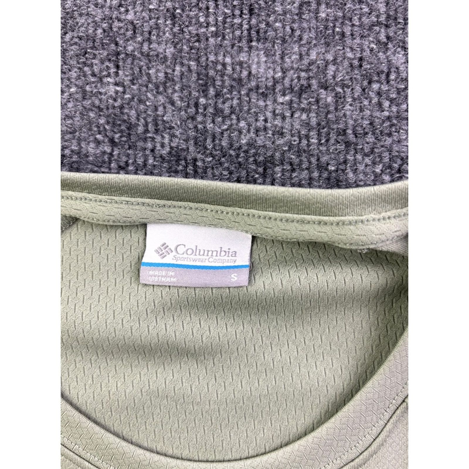 Vintage Columbia Omni-Wick Shirt Mens S Green Long Sleeve Zip Chest Pocket Performance Top Size US S / EU 44-46 / 1 - 2 Thumbnail